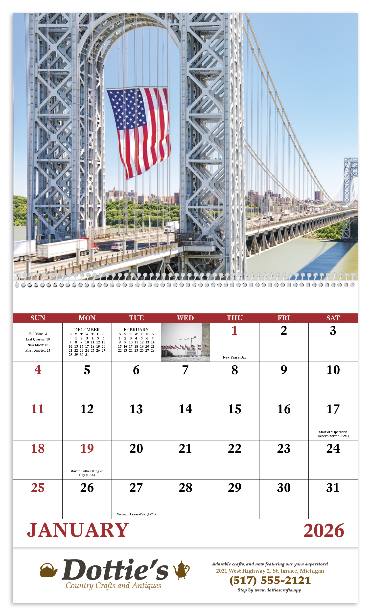 Good Value™ Celebrate America - Spiral Calendar 58