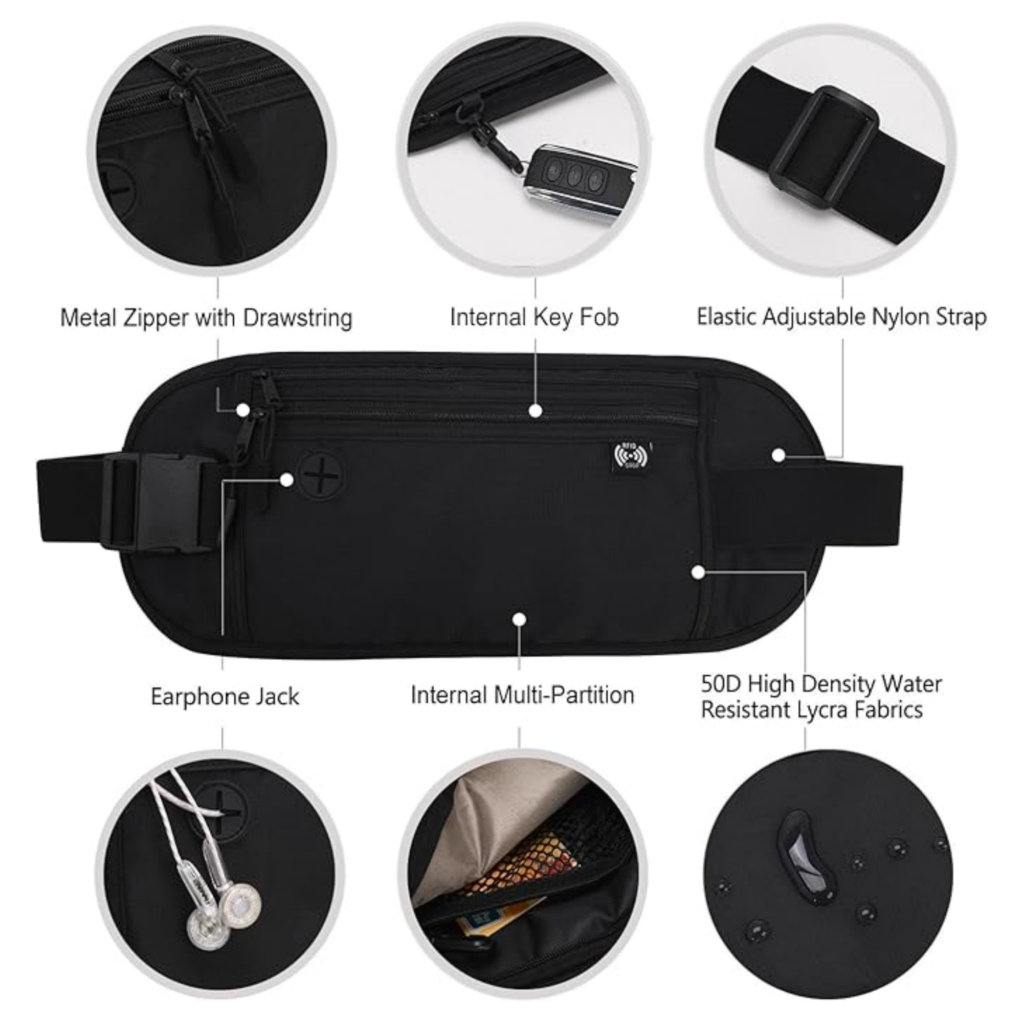 Slim Hidden Waist Wallet 6