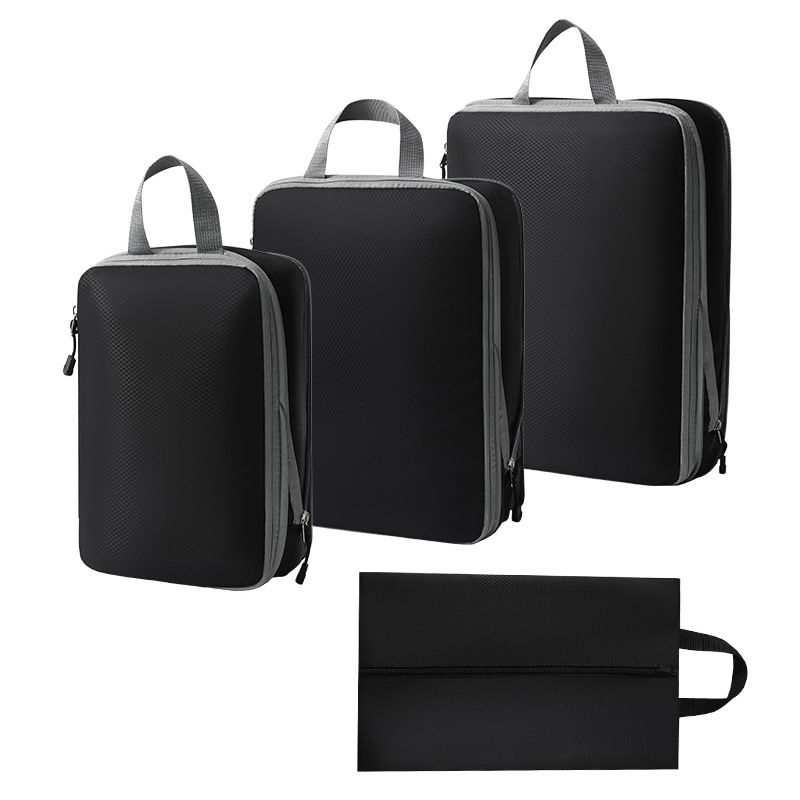4-Piece Deluxe Compression Packing Cubes Travel 7