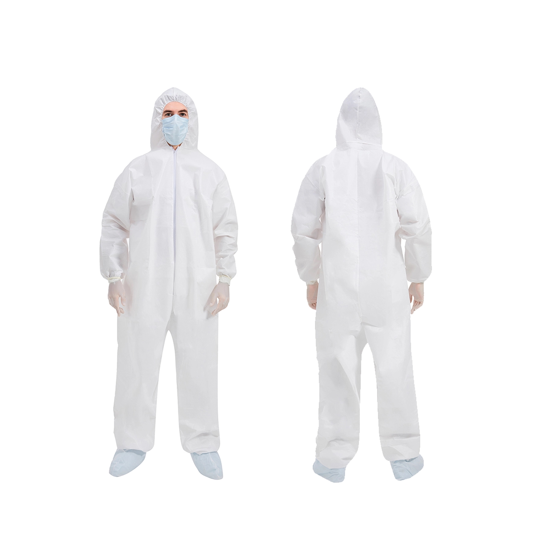 Disposable Isolation Coveralls with Hood & Shoes Cover 1