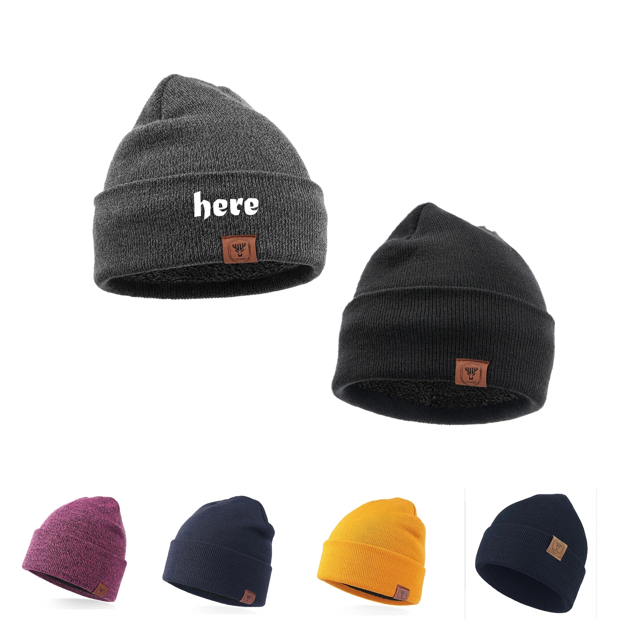 Warm Soft Solid Beanie Knit Winter Hat 1