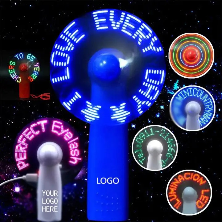 Pre-Programmed Portable LED Fans With Letters 2