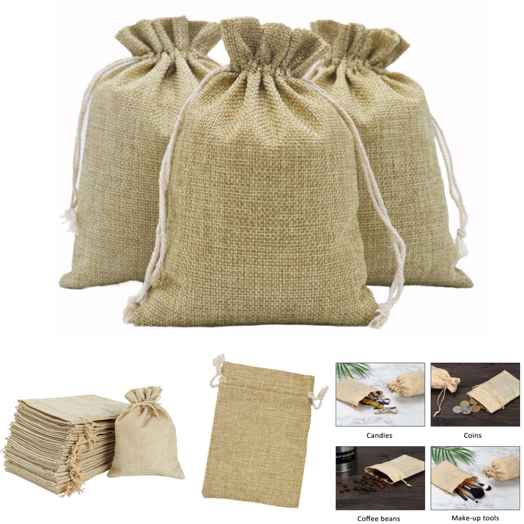 Burlap Bags with Drawstring 2