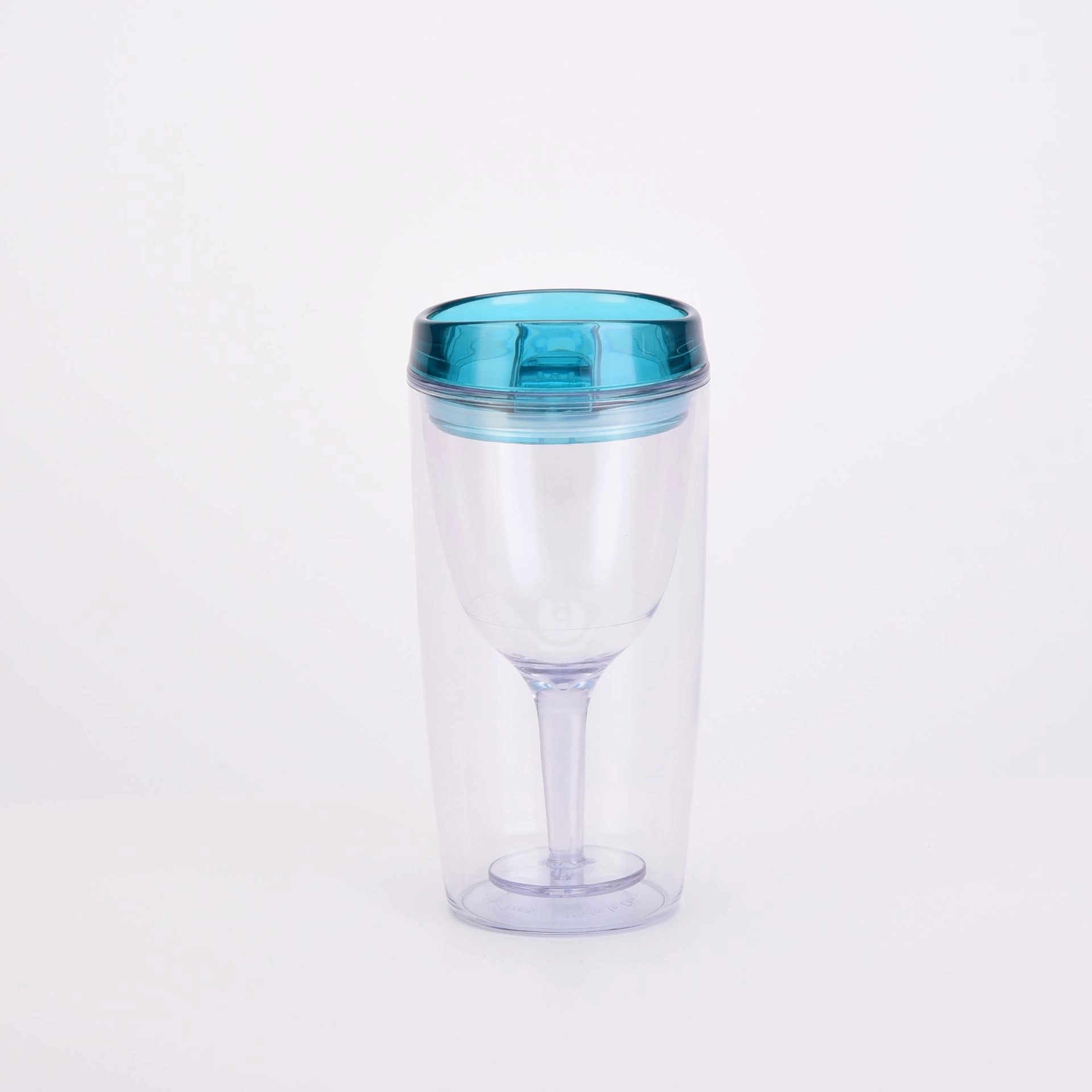 Custom Transparent AS Plastic Insulated Wine Tumbler Cup 7