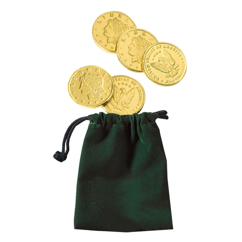 Velour Pouches with Chocolate Coins 5