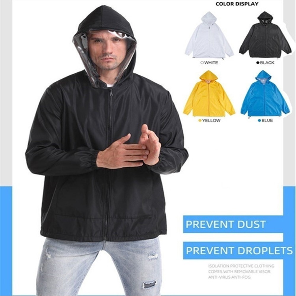 Washable Civil Epidemic Prevention Suit Hooded With Mask 4