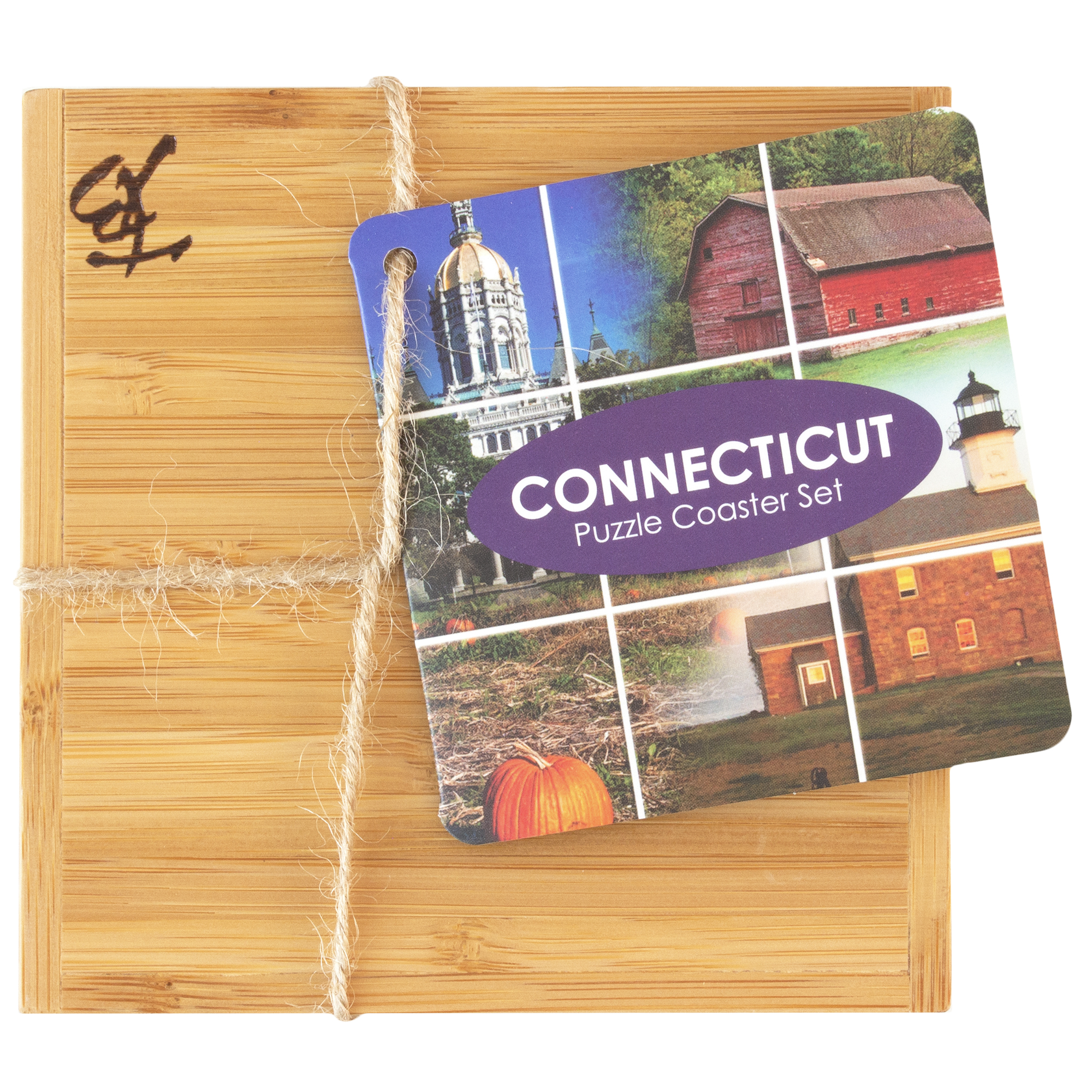 Connecticut Puzzle Coaster Set 16