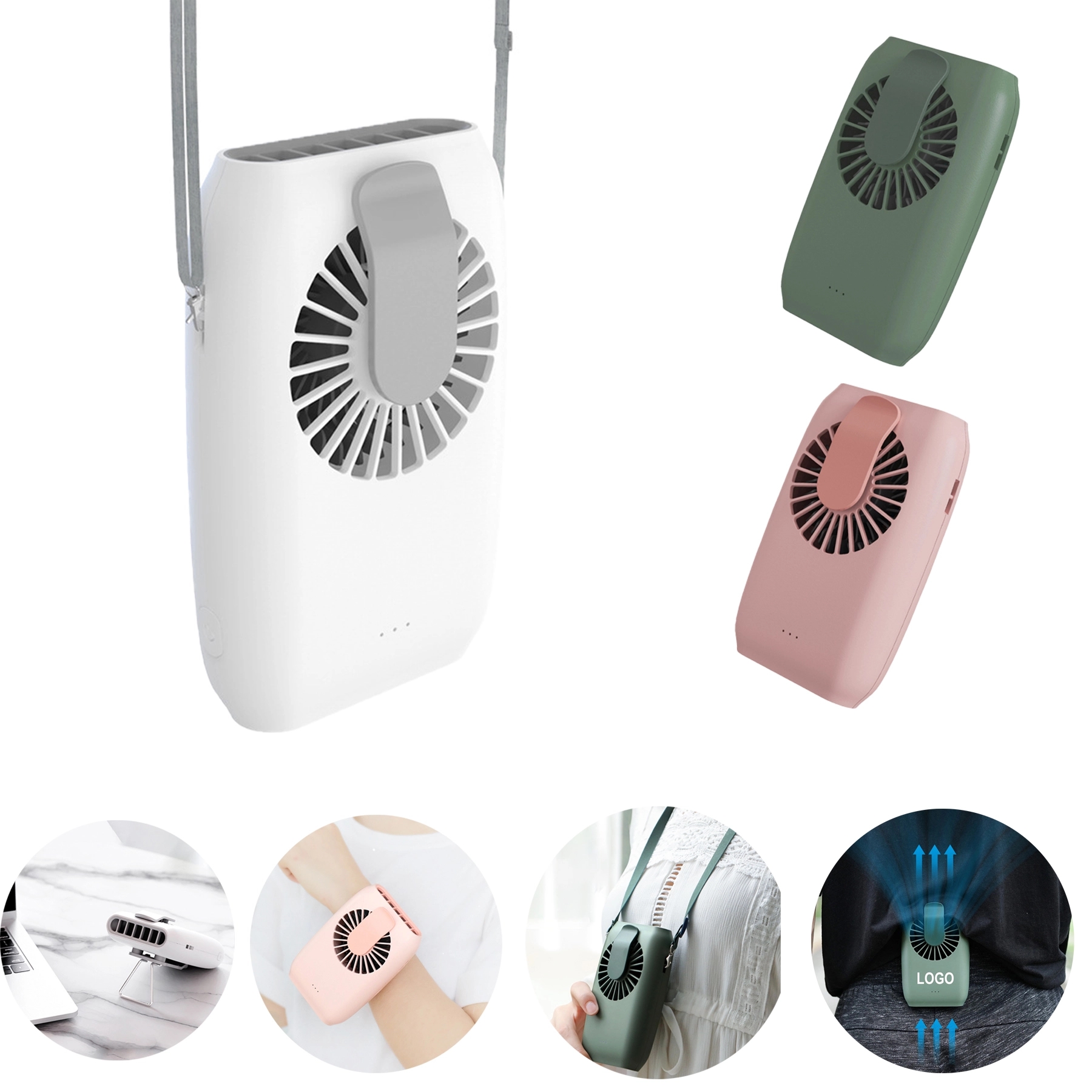 USB Rechargeable Mini Portable Waist Fan 1