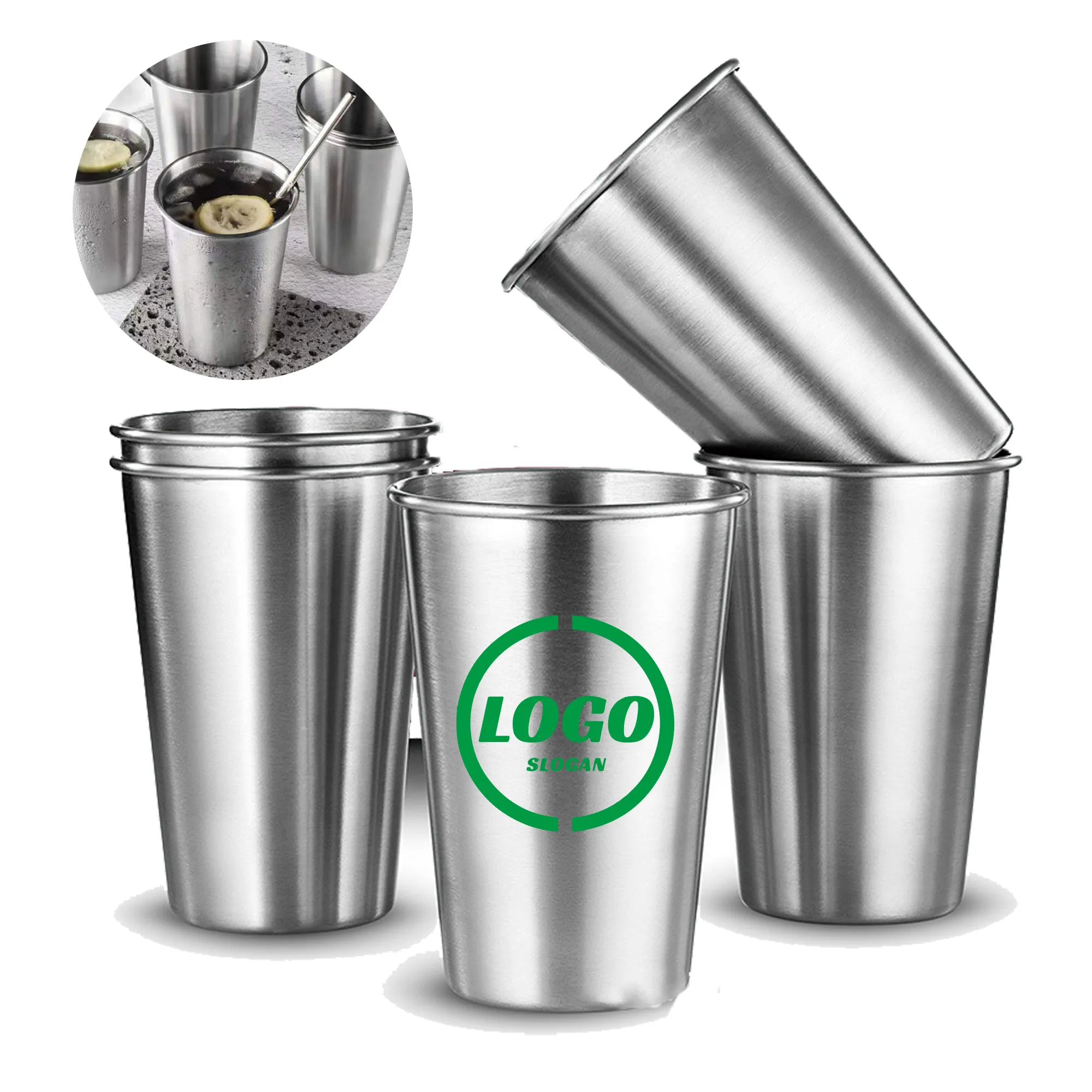 Custom 16 oz Stainless Steel Pint Cup 2