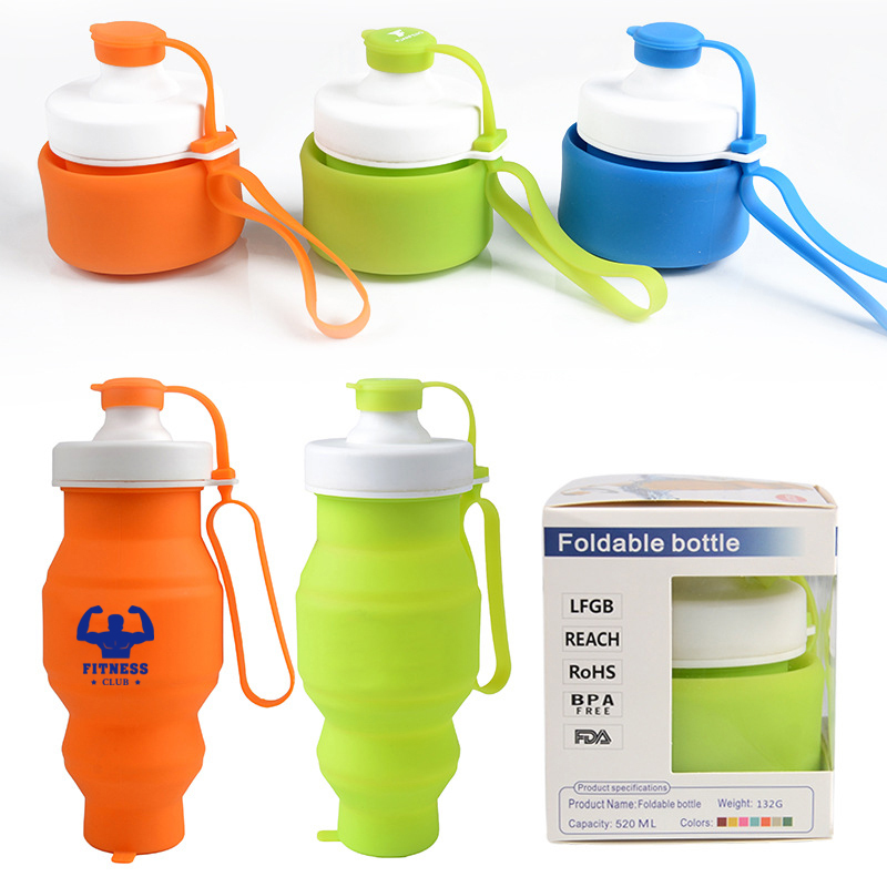 530ml Silicone Foldable Sports Water Bottle 2