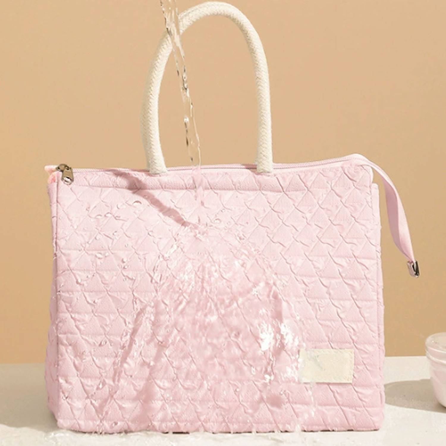 Waterproof Nylon Insulated Lunch Tote Bag Aluminum Lining 7