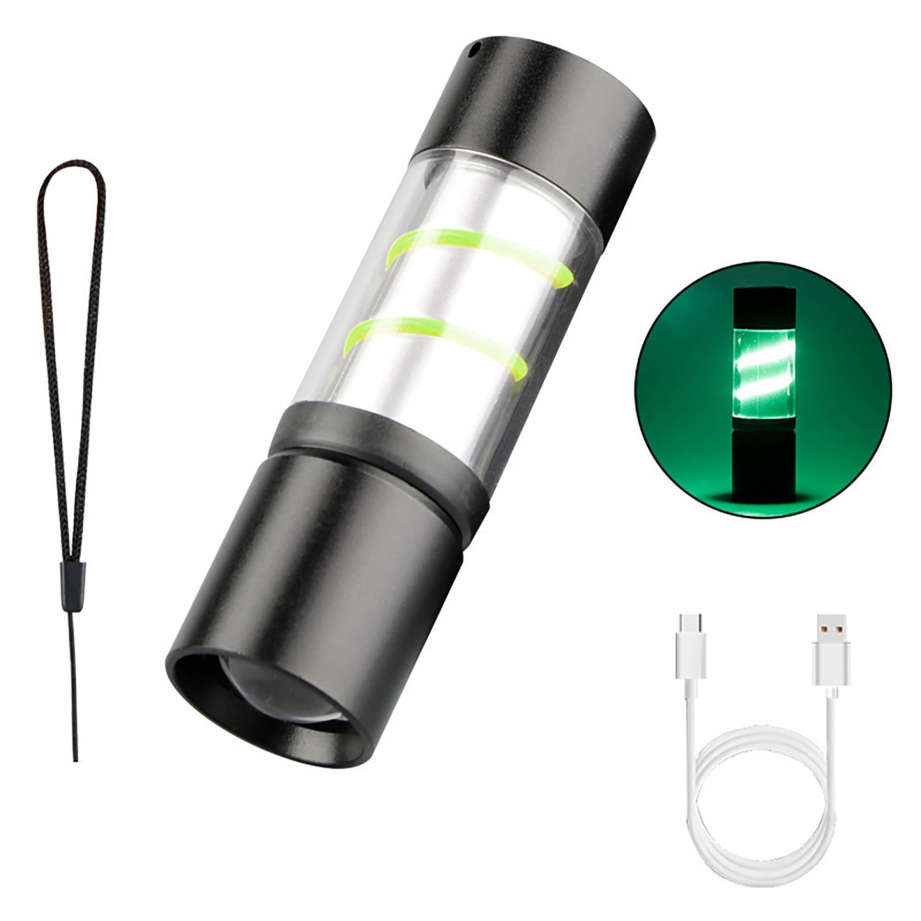 Mini LED Bright Colorful Flashlight Multifunctional Lighting 2