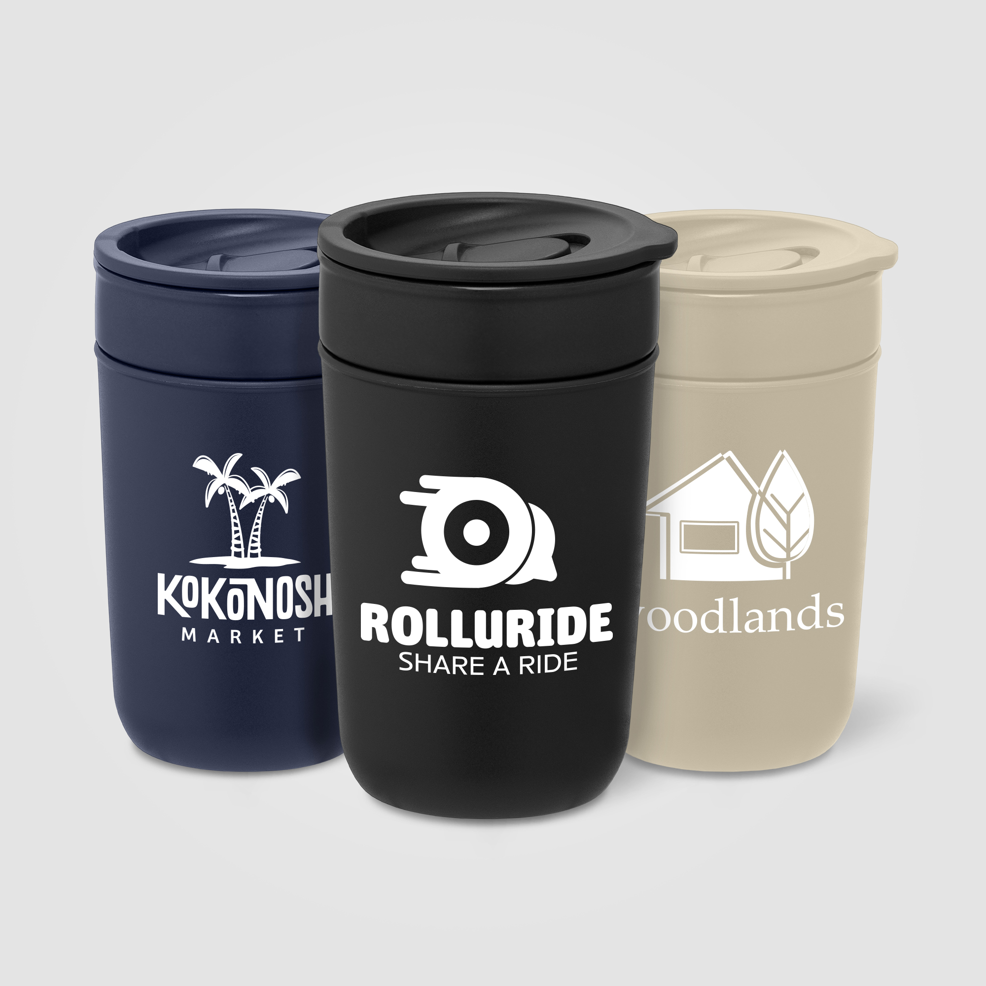 Danube - 12 oz. Ceramic Tumbler with Recycled Plastic Exterior & Lid 13