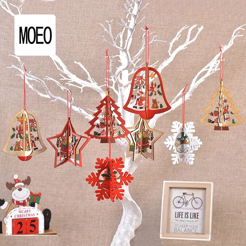Christmas Wooden Hanging Pendant 1