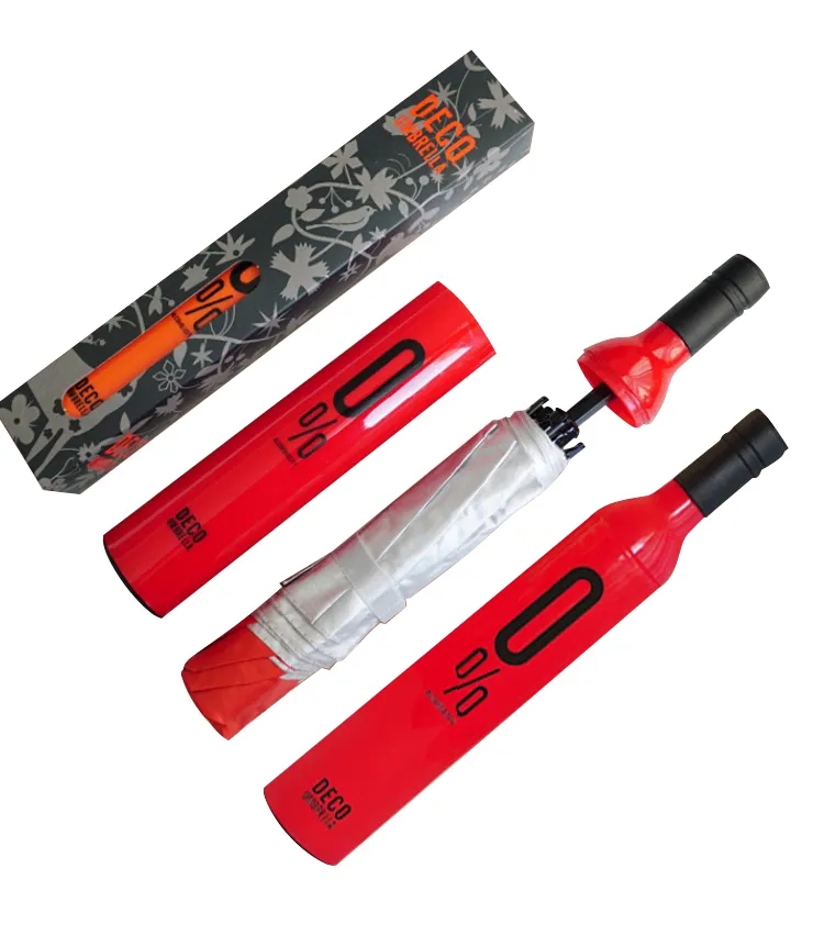 Wine bottle shape folding umbrella 2