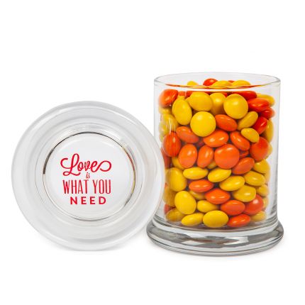 Glass Gourmet Jar - Chocolate Buttons 1