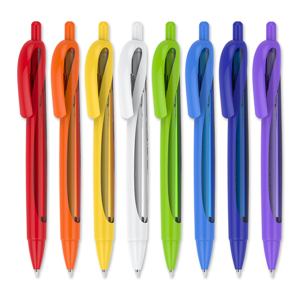 Colorful See Through Plastic Pen 5
