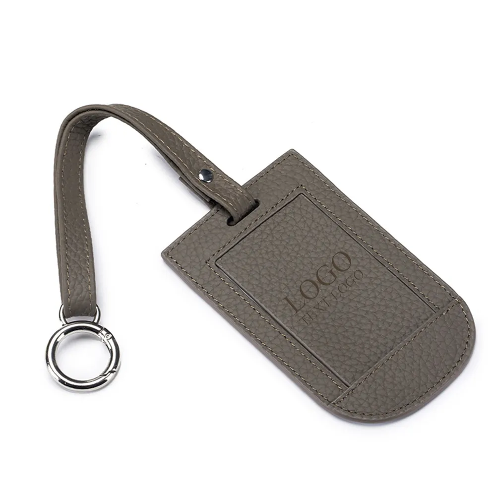 Flap Leather Luggage Tag With Metal Buckle 8