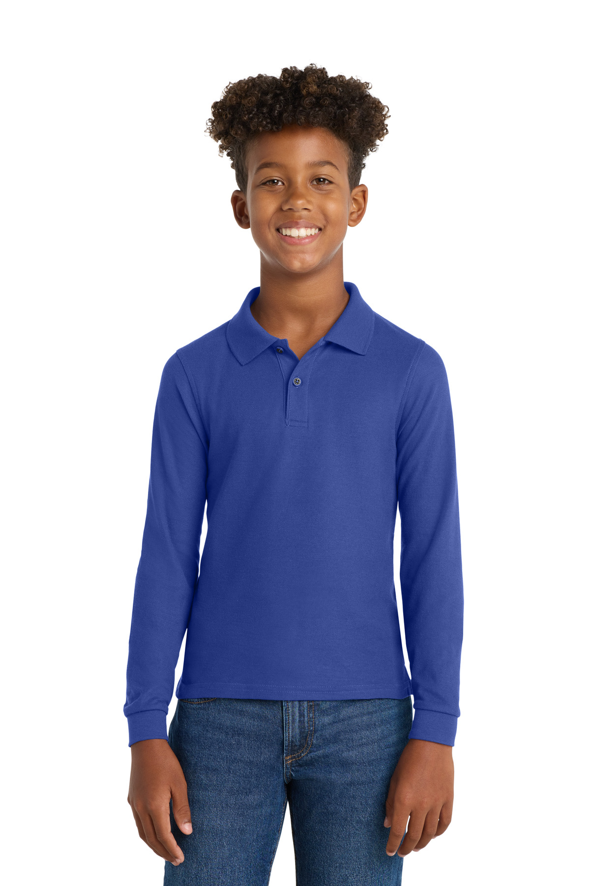 Port Authority Youth Long Sleeve Silk Touch Polo. Y500LS 21