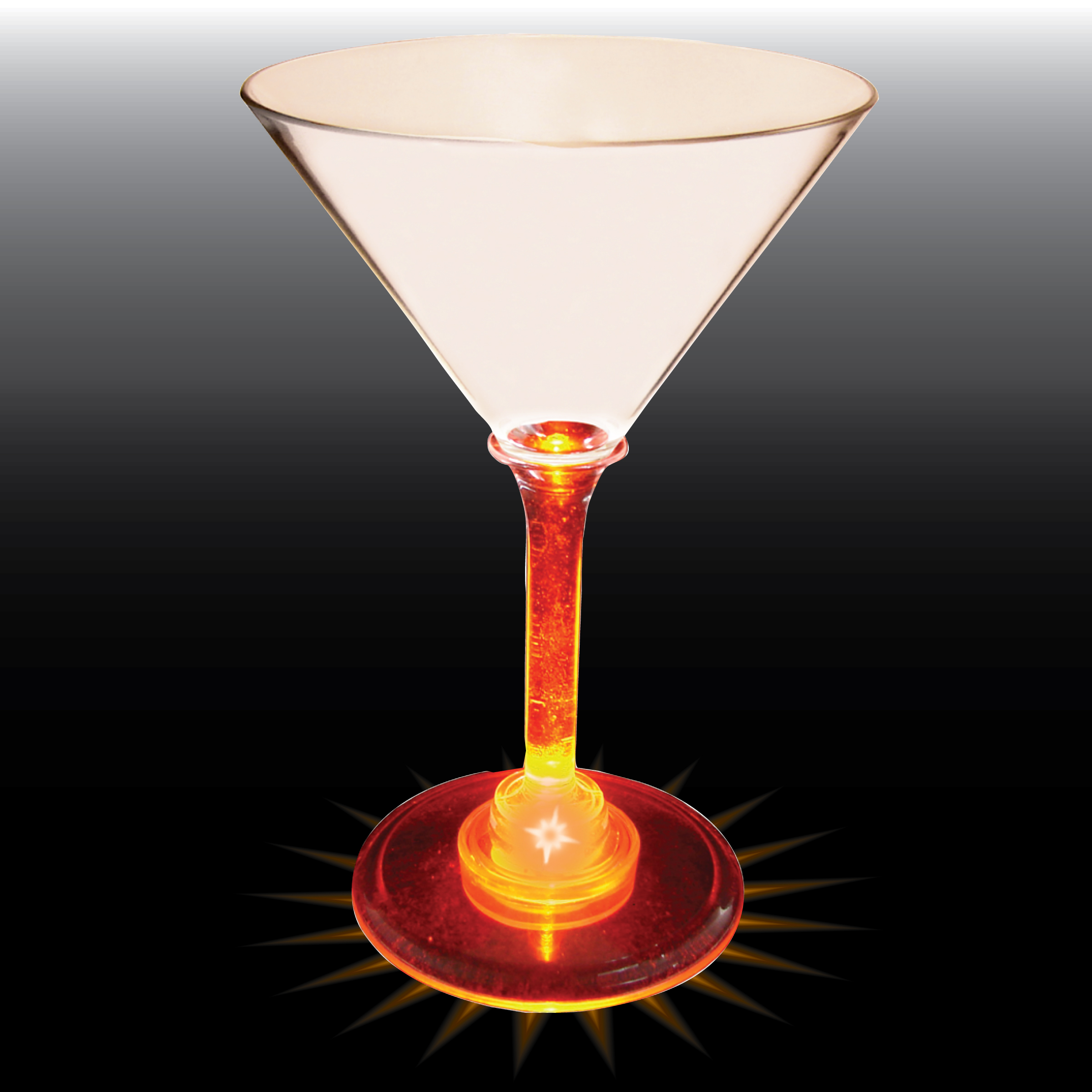 7oz Light Up Standard Stem Plastic Martini Glass 13