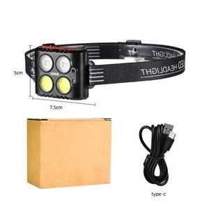 Rechargeable Head Flashlight Lamp LED with White Light 8