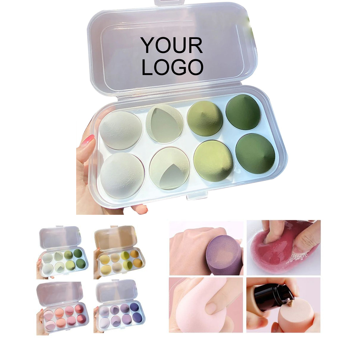 Makeup Sponge Set 4.73" x 3.15" with Precision Tip and Flat Edge for Contouring 6