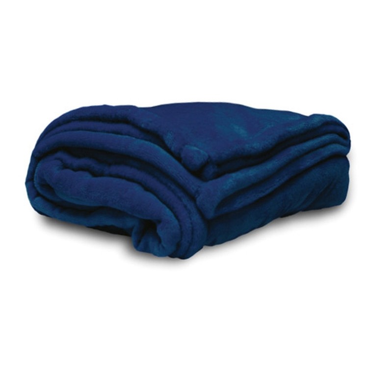 Navy Oversize Micro Fleece Throw Blanket 2