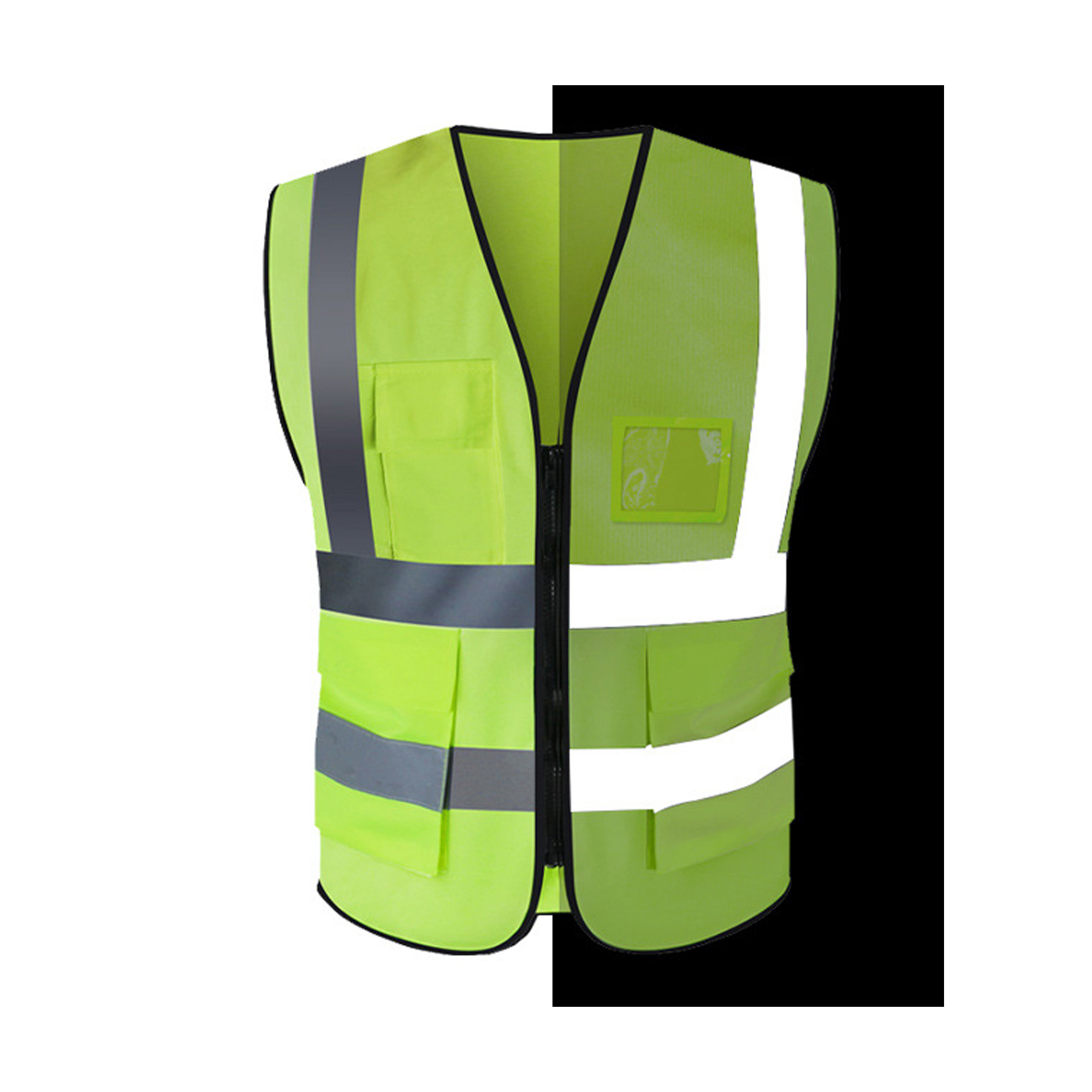 Pocketed Hi-Viz Safety Vest Made with Reflective Material 3