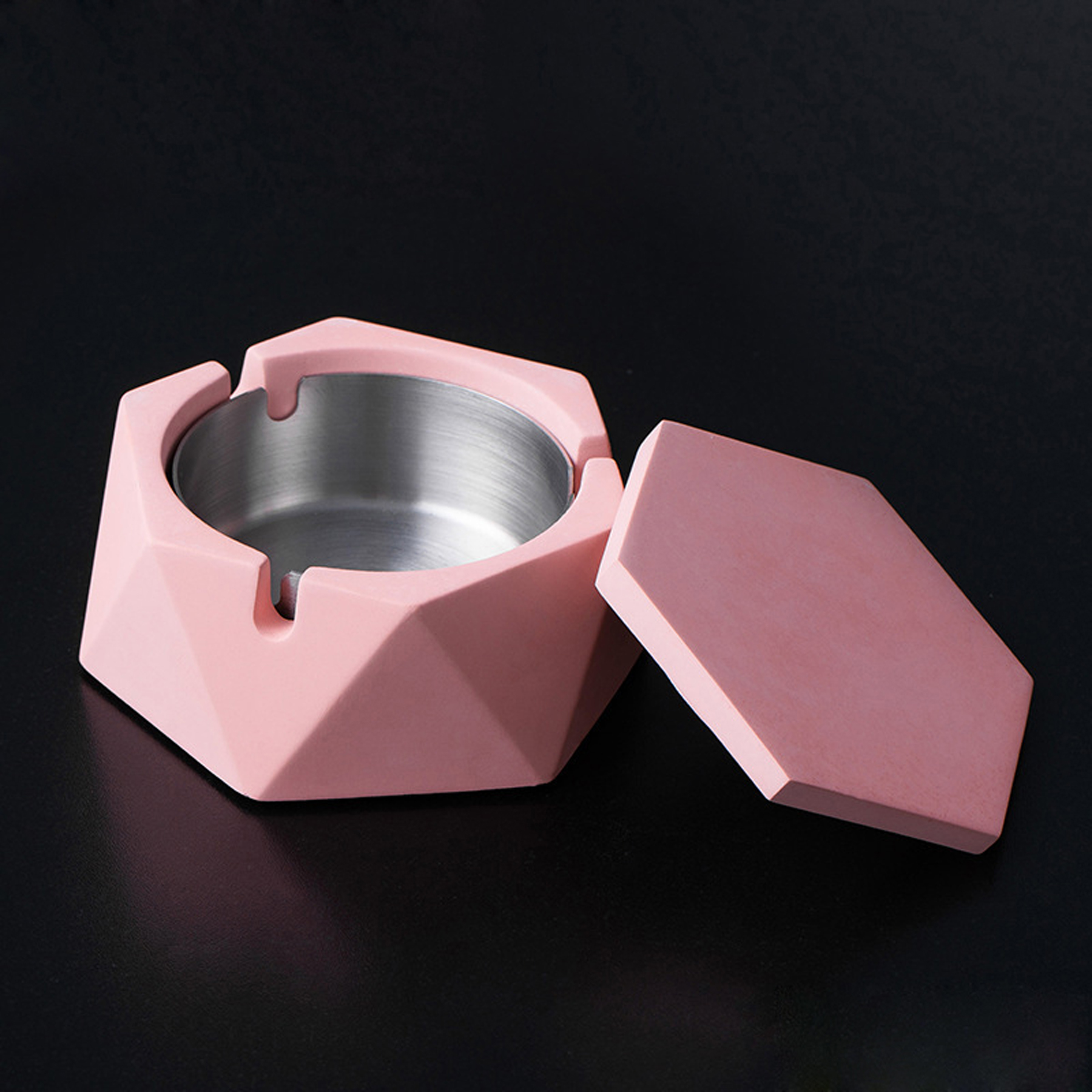 Stainless Steel Ashtray with Lid for Outdoor and Indoor Use 5