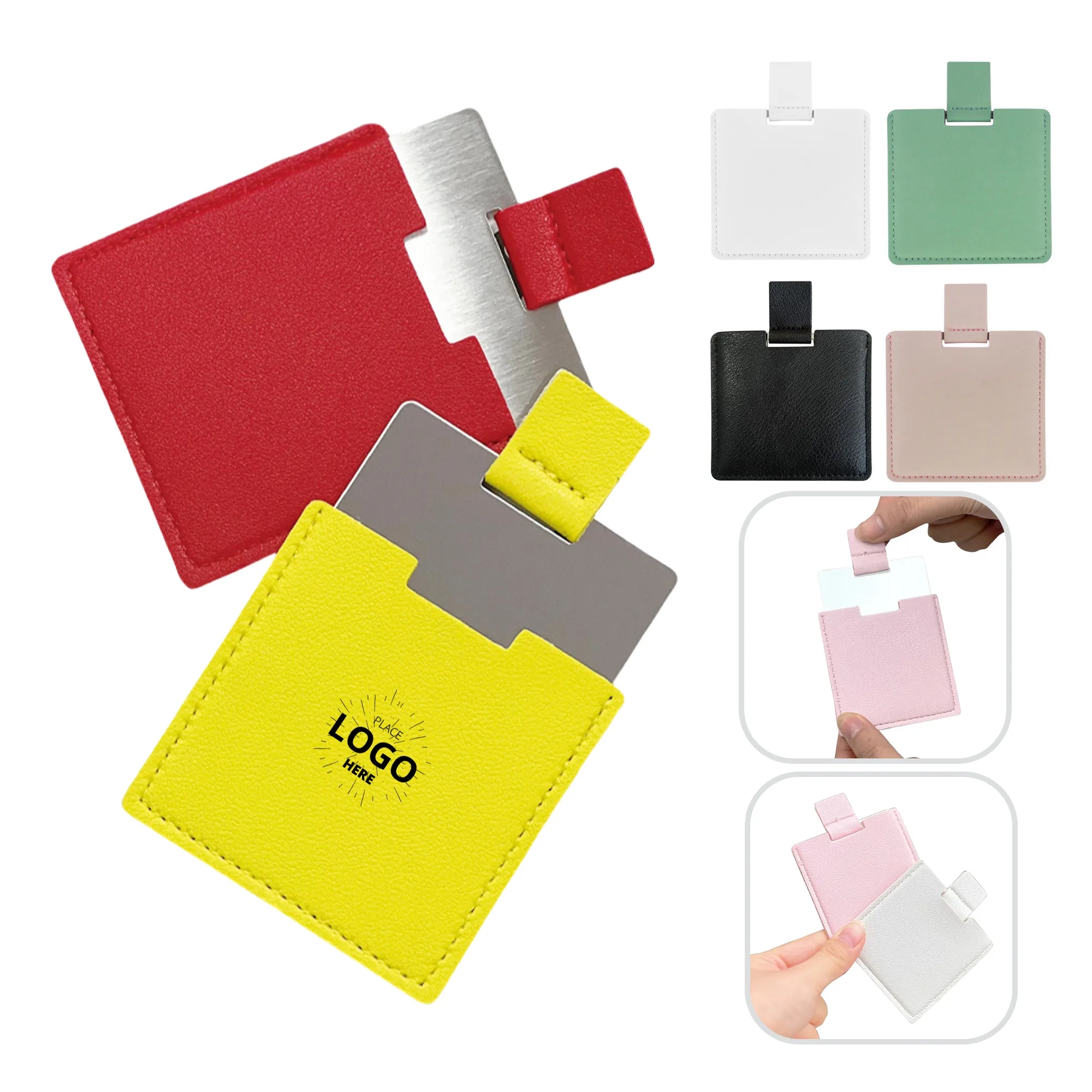 Square PU Leather Mirror 2