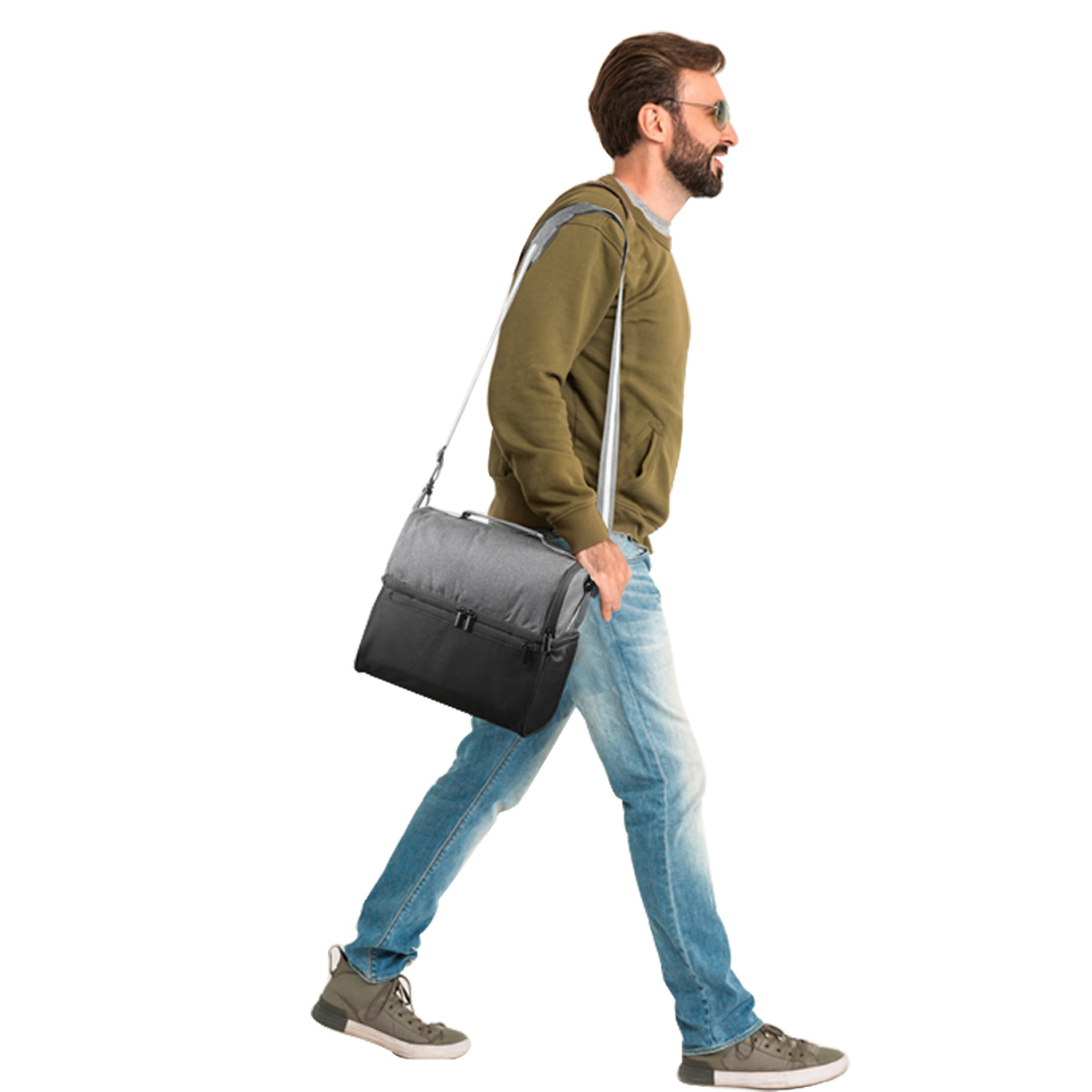 14 Can Dual Compartment Insulated Cooler Bag 6