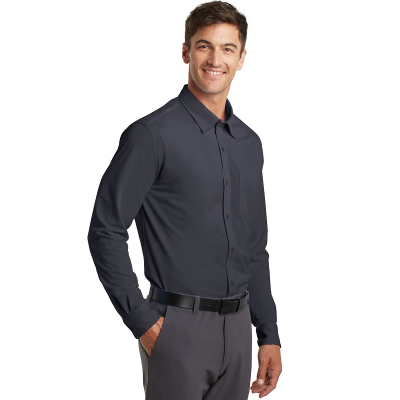 Port Authority Dimension Knit Dress Shirt. 2