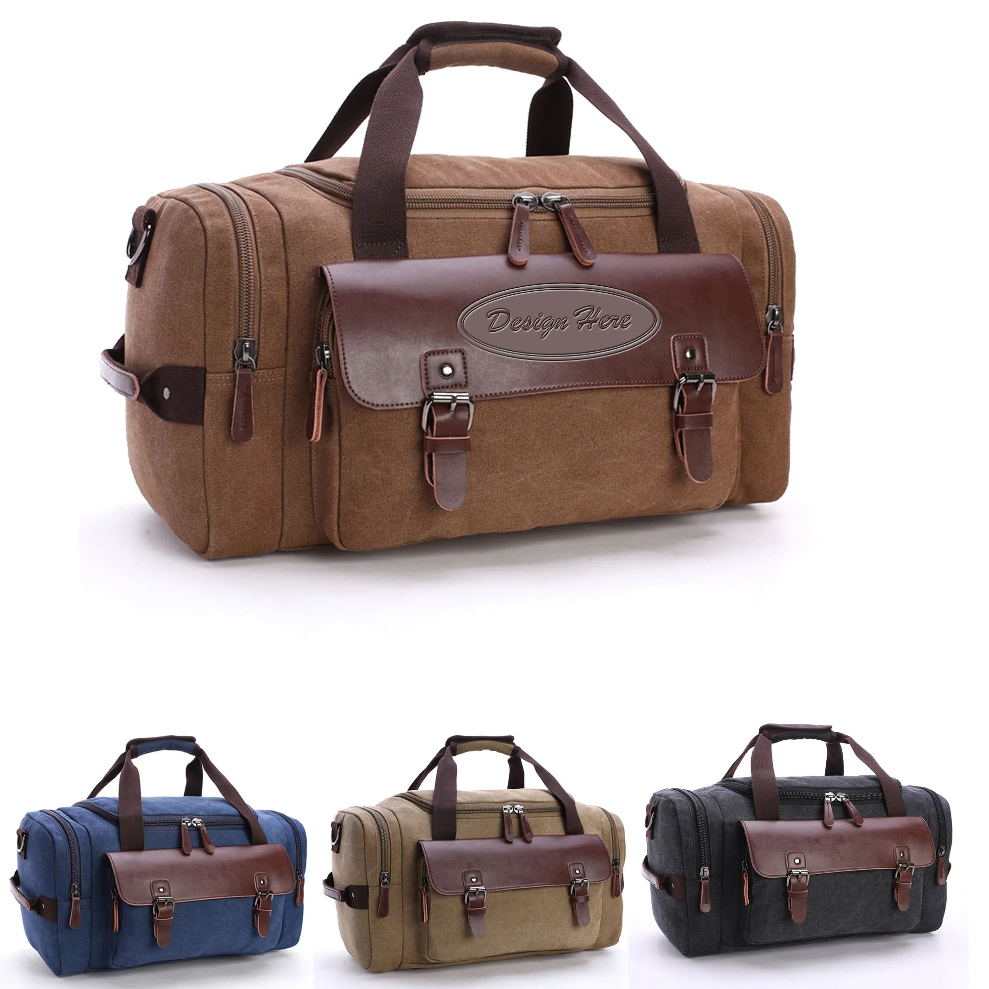 Vintage Canvas Large Travel Bag
