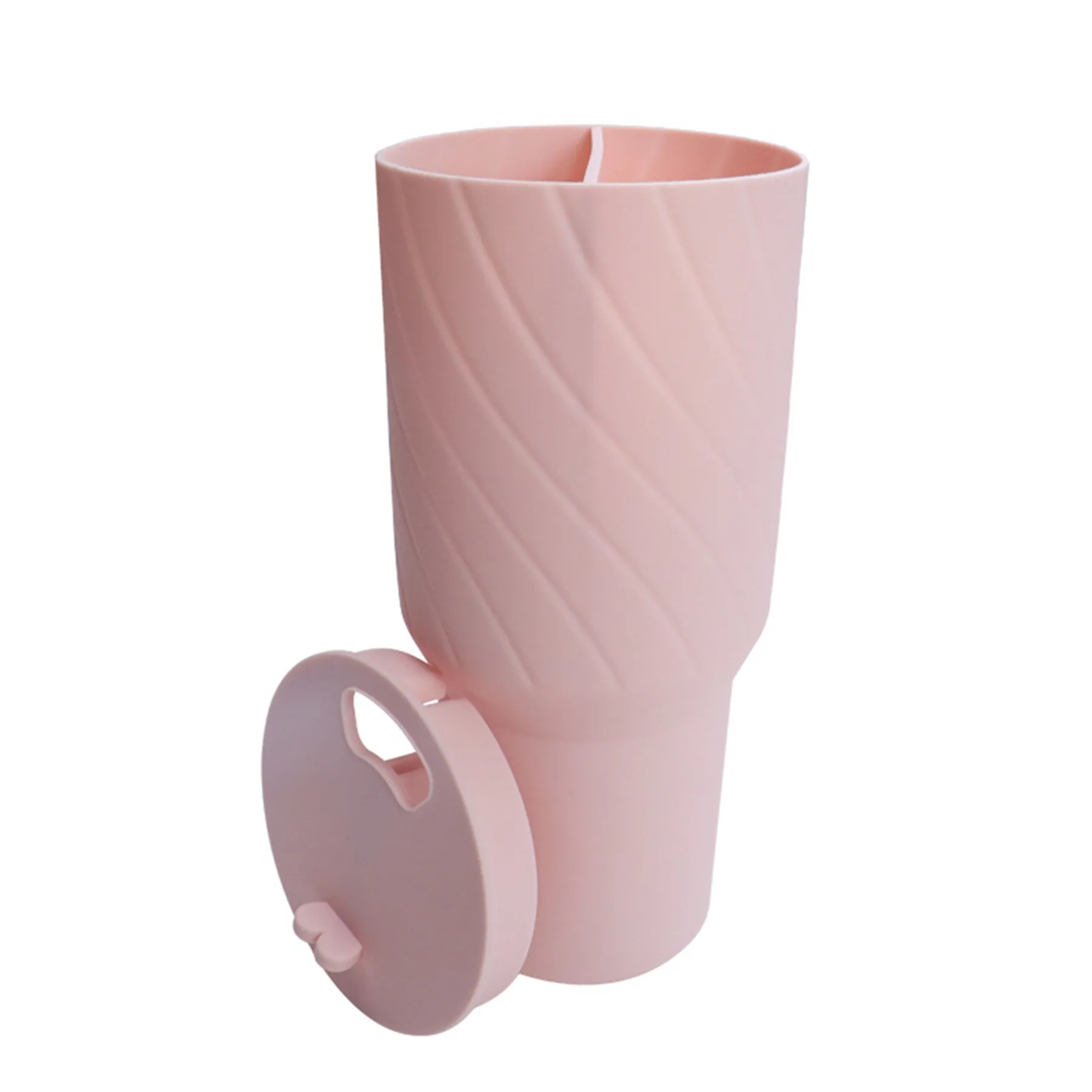 2 in 1 Silicone 40 Oz Drink Separator Cup Liner with Lid 12