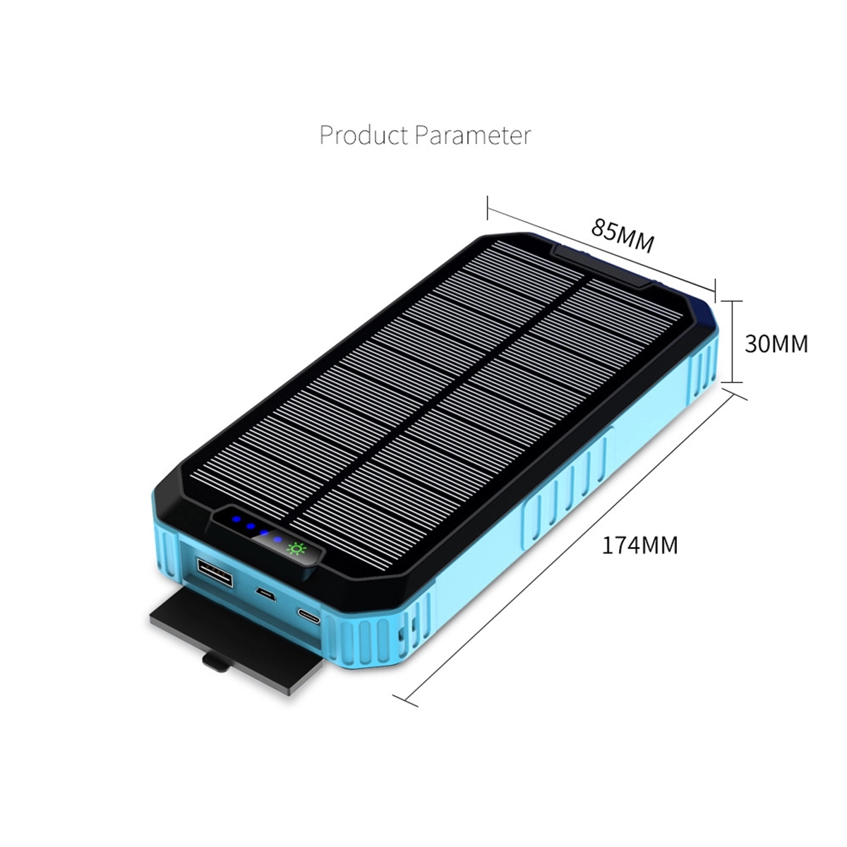 20000Mah Solar Power Bank Wireless Portable Charger 6