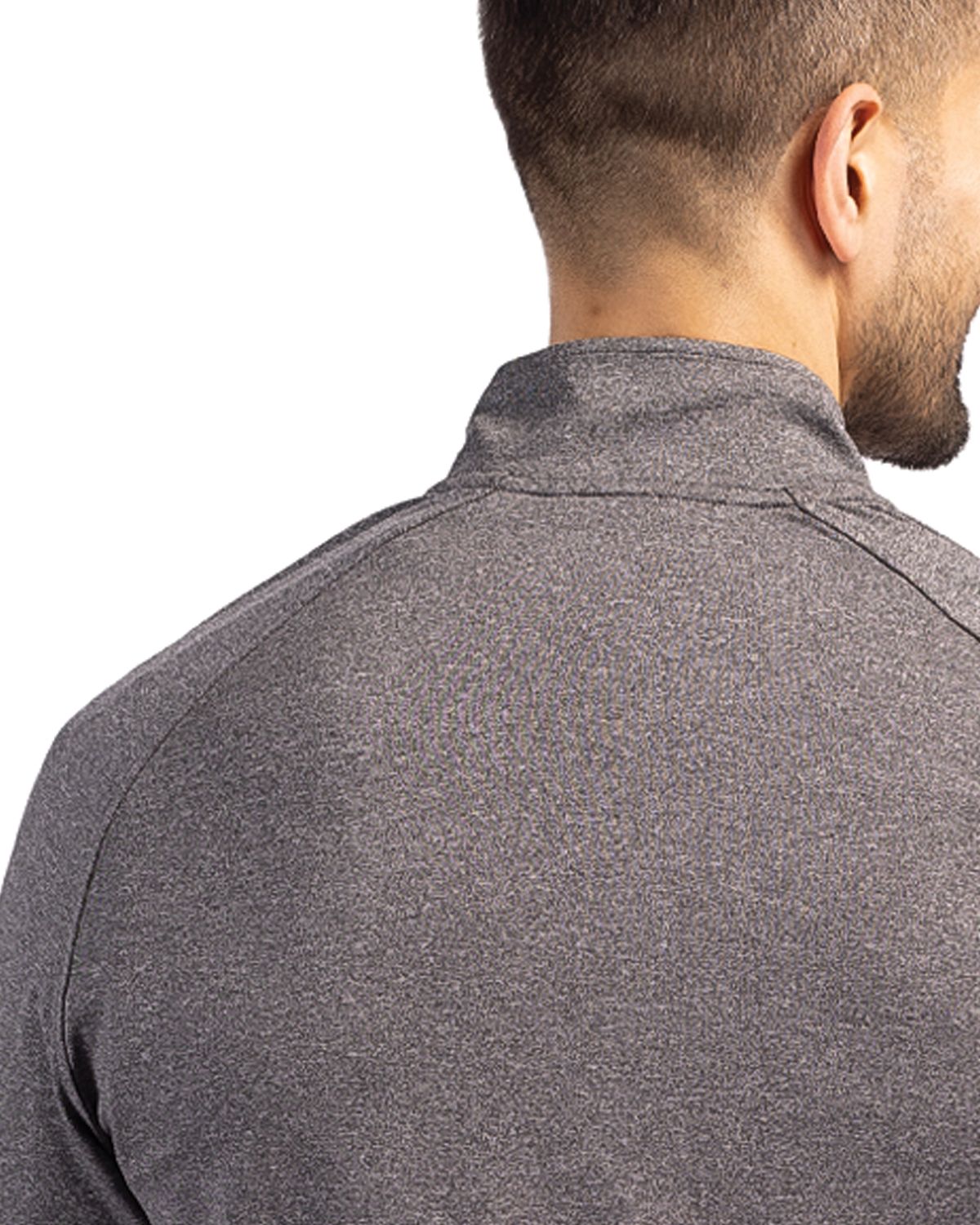 Cutter & Buck Adapt Recycled Soft Knit Stretch Mens Big & Tall Heathered Quarter Zip Pullover Big & Tall 38