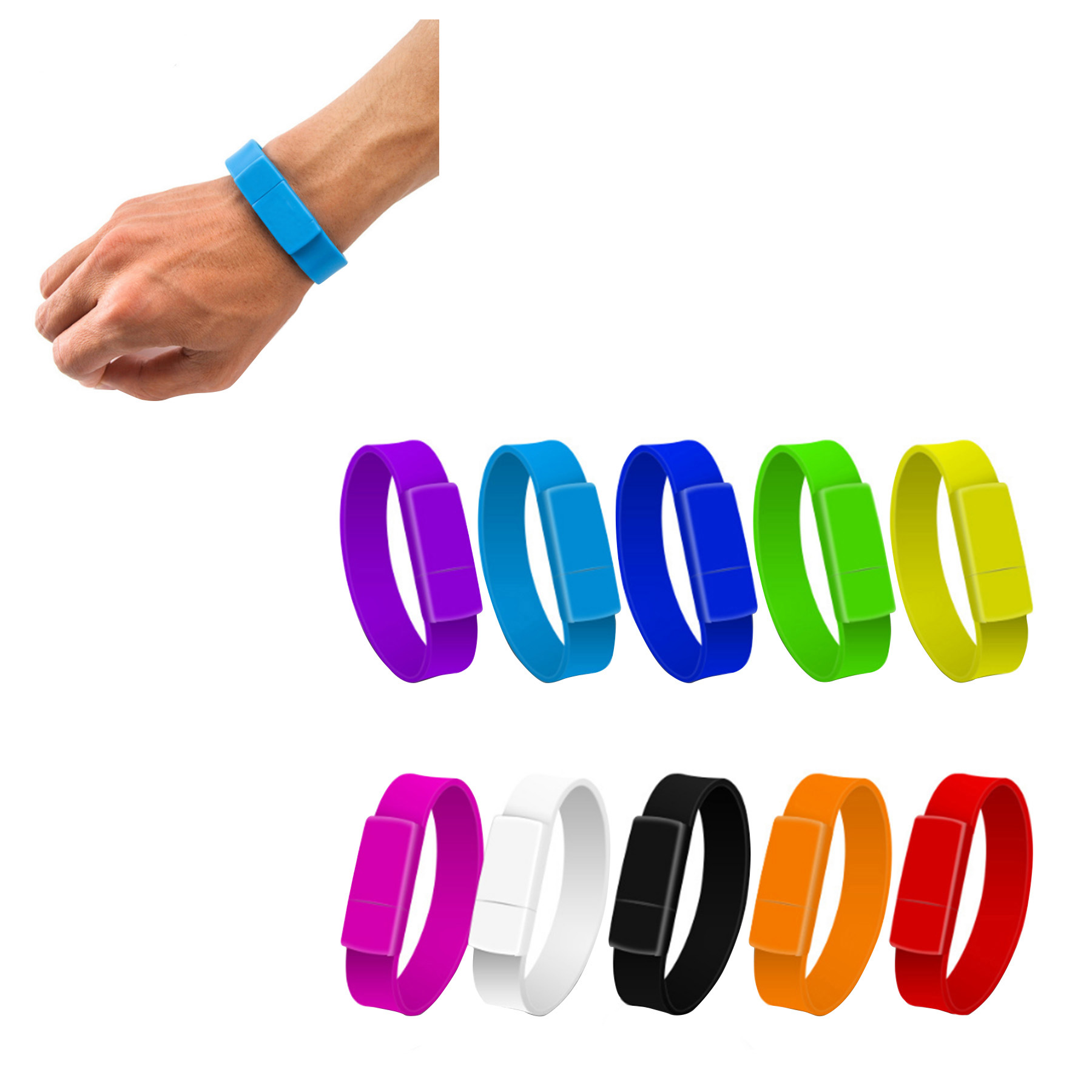 Silicone Wristband USB Flash Drive (16GB) 1