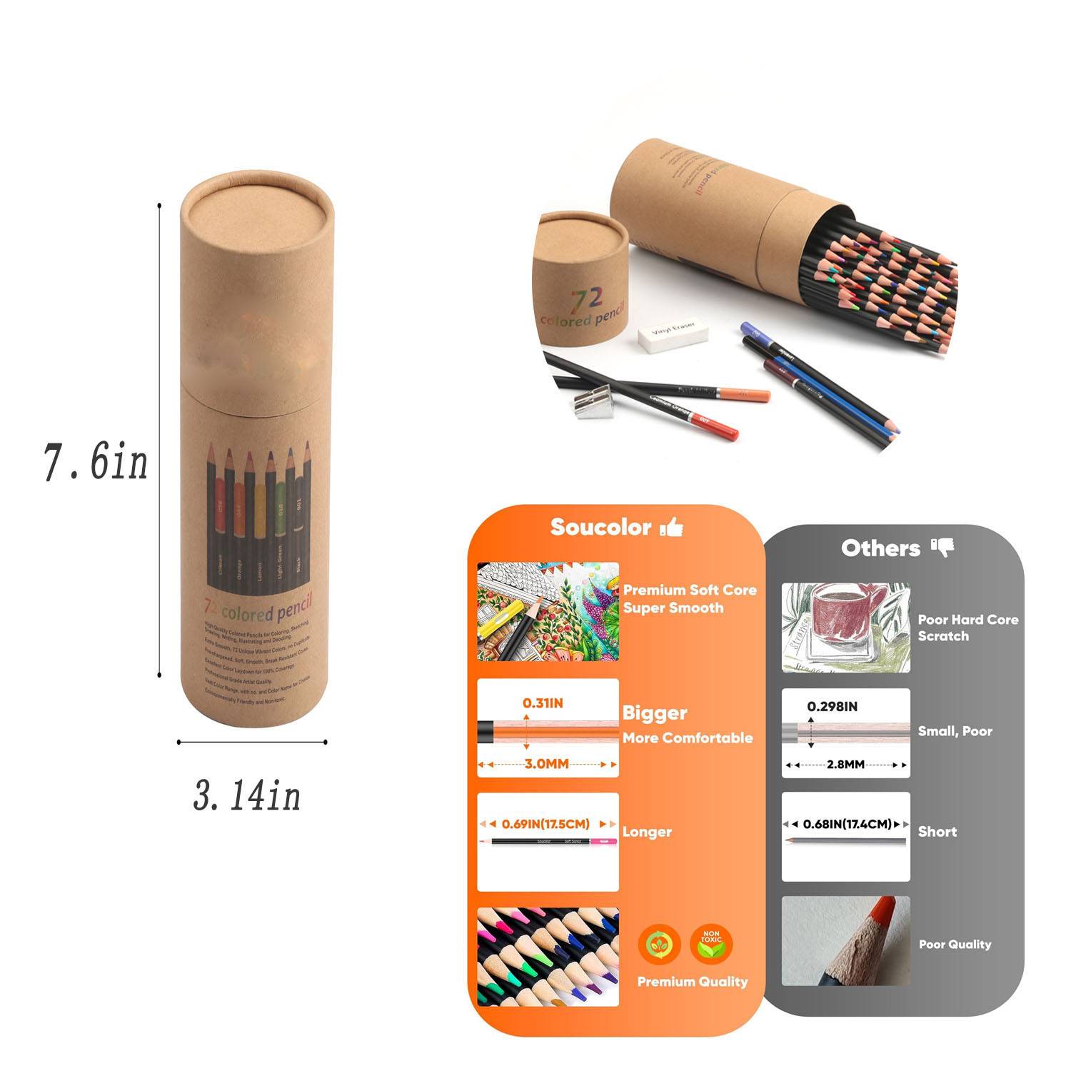 72-Color Colored Pencil Set 2