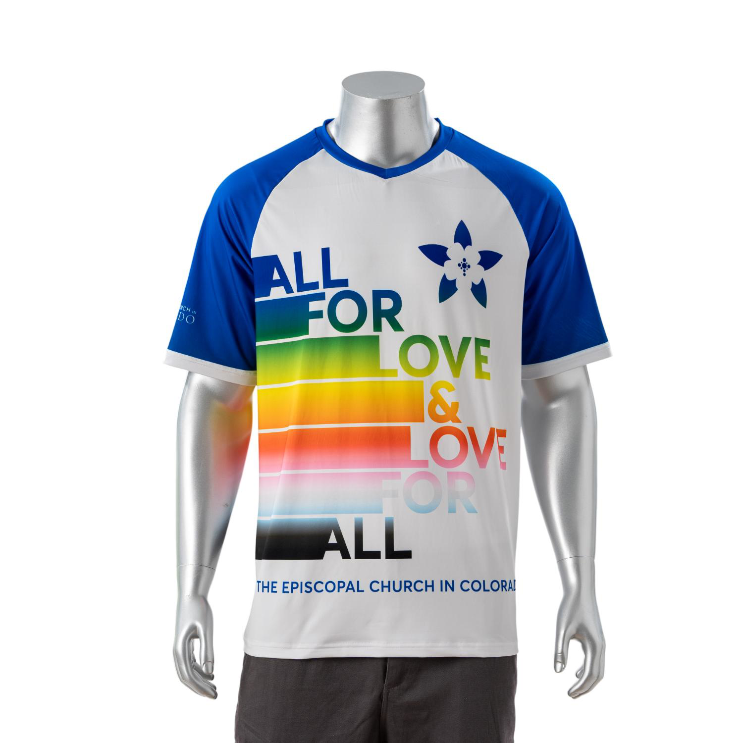 75D Milk Silk Fluorescent Digital Print Men's Raglan V-Neck T-Shirt - 5.3 oz 2