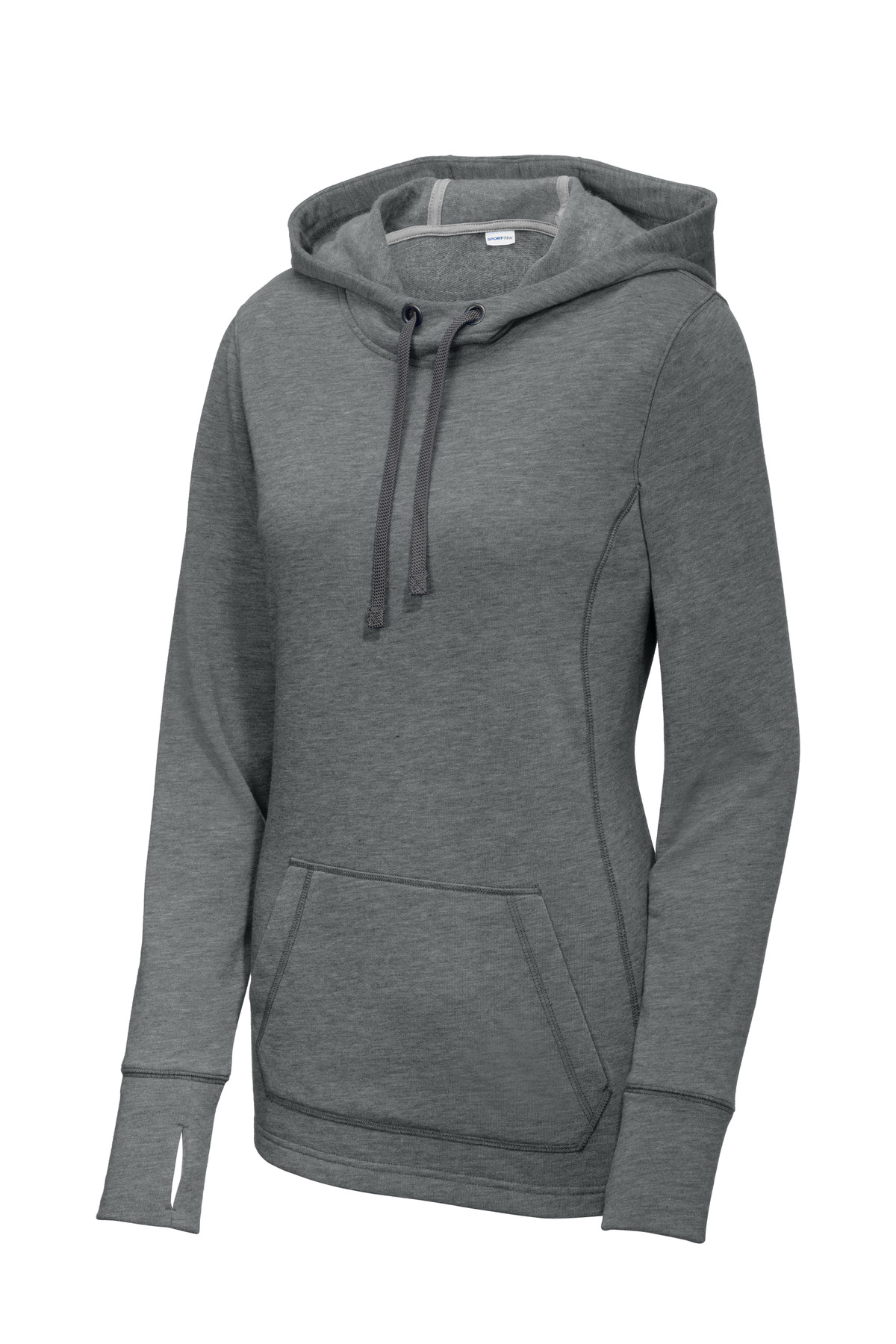 Sport-Tek Women's PosiCharge Tri-Blend Wicking Fleece Hooded Pullover. LST296, custom hoodie or sweatshirt with logo imprint 29