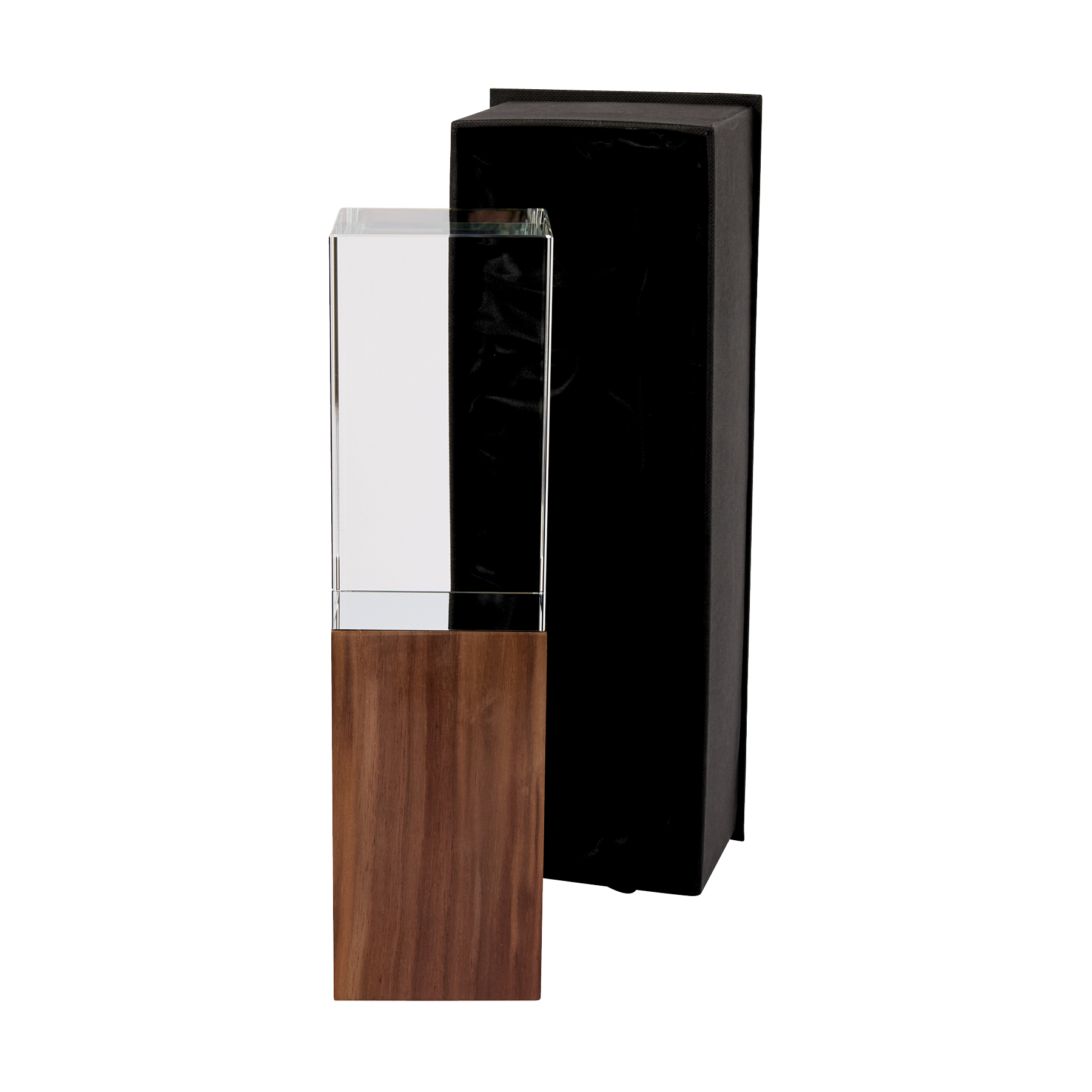 Cressida Crystal Tower with Wood Base 8