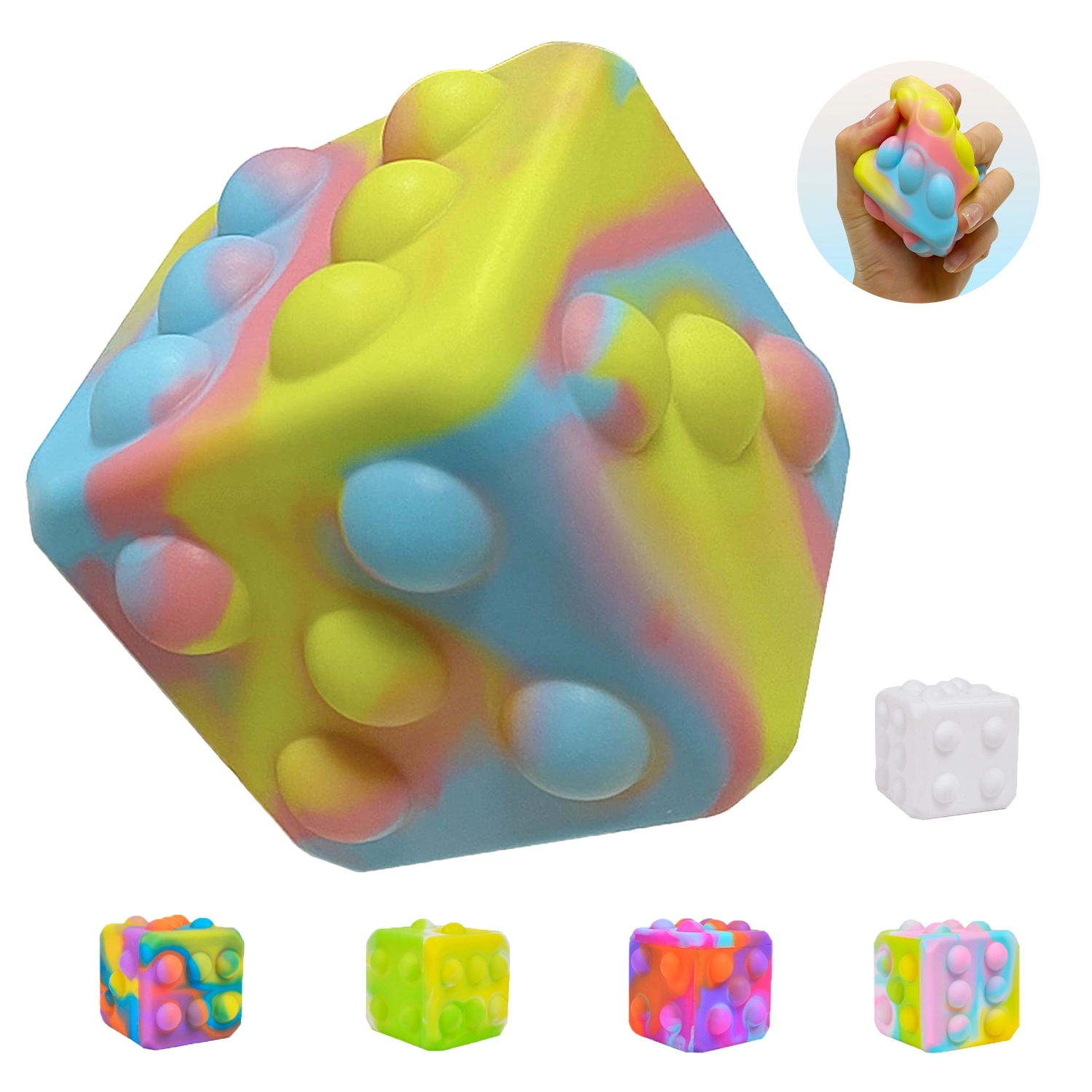 3D Dice Silicone Fidget Popper It Stress Ball 1