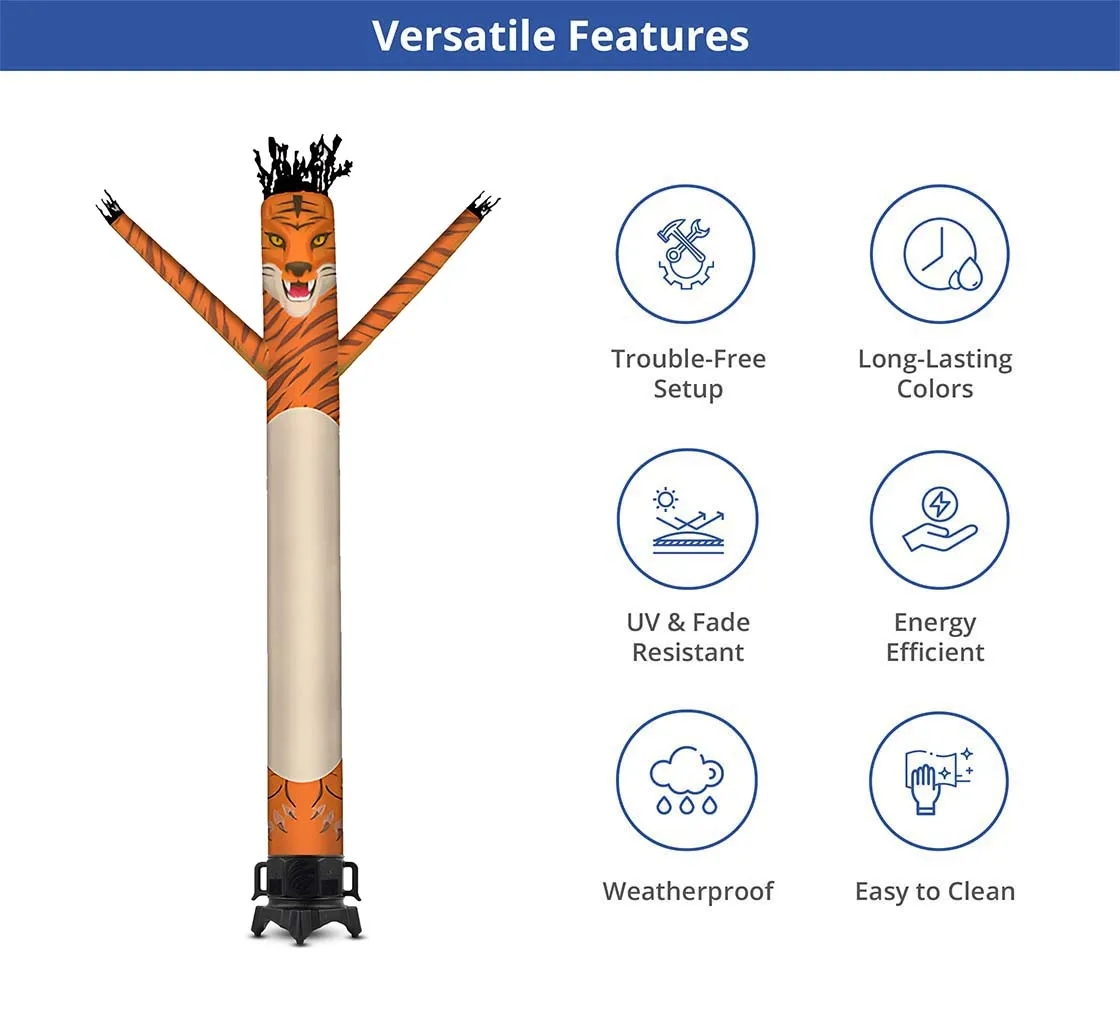 Tiger Inflatable Tube Man Mascot with Blower 3