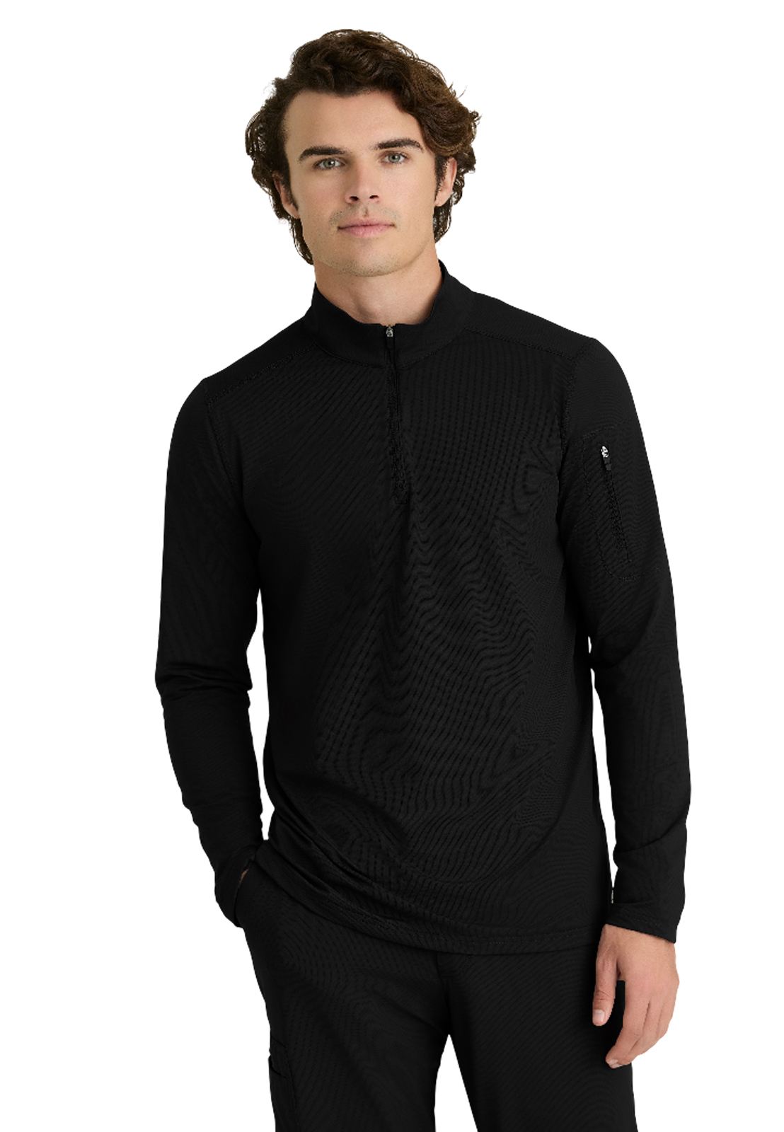 Skechers Slip-Ins - Men's One-Pocket Mock Neck Long Sleeve Propel Scrub Top 2