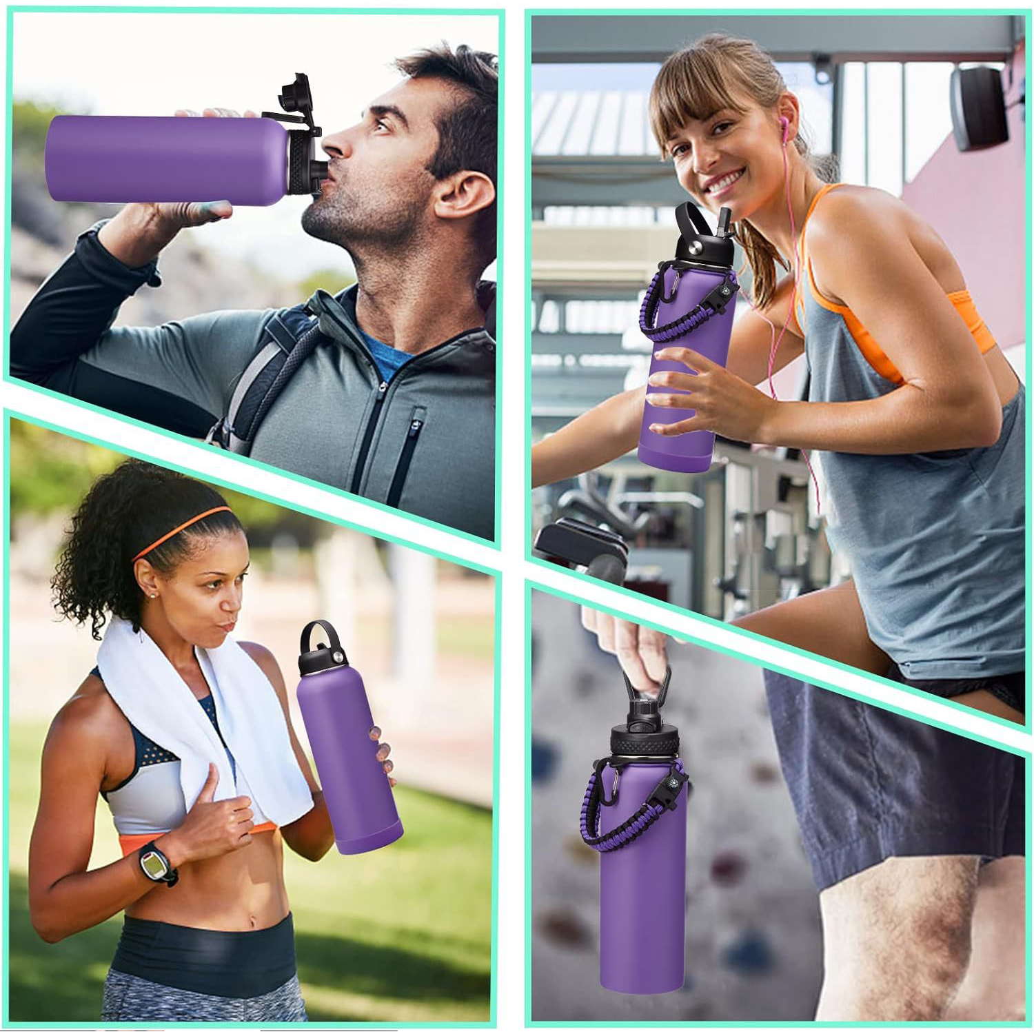 64oz Stock outdoor working camping trip vacuum thermo bottle, custom water bottle with logo imprint 5