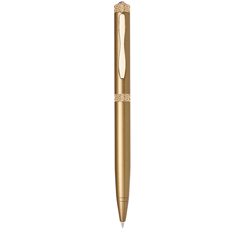 Diamond Crystal On Top Ballpoint Twist Brass Pen 2