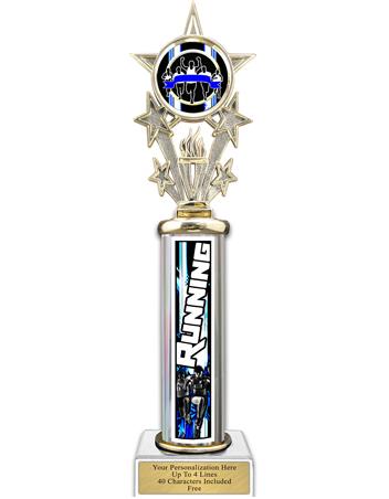 Trophy, 12" Action Matrix Running Blue 1 co 2