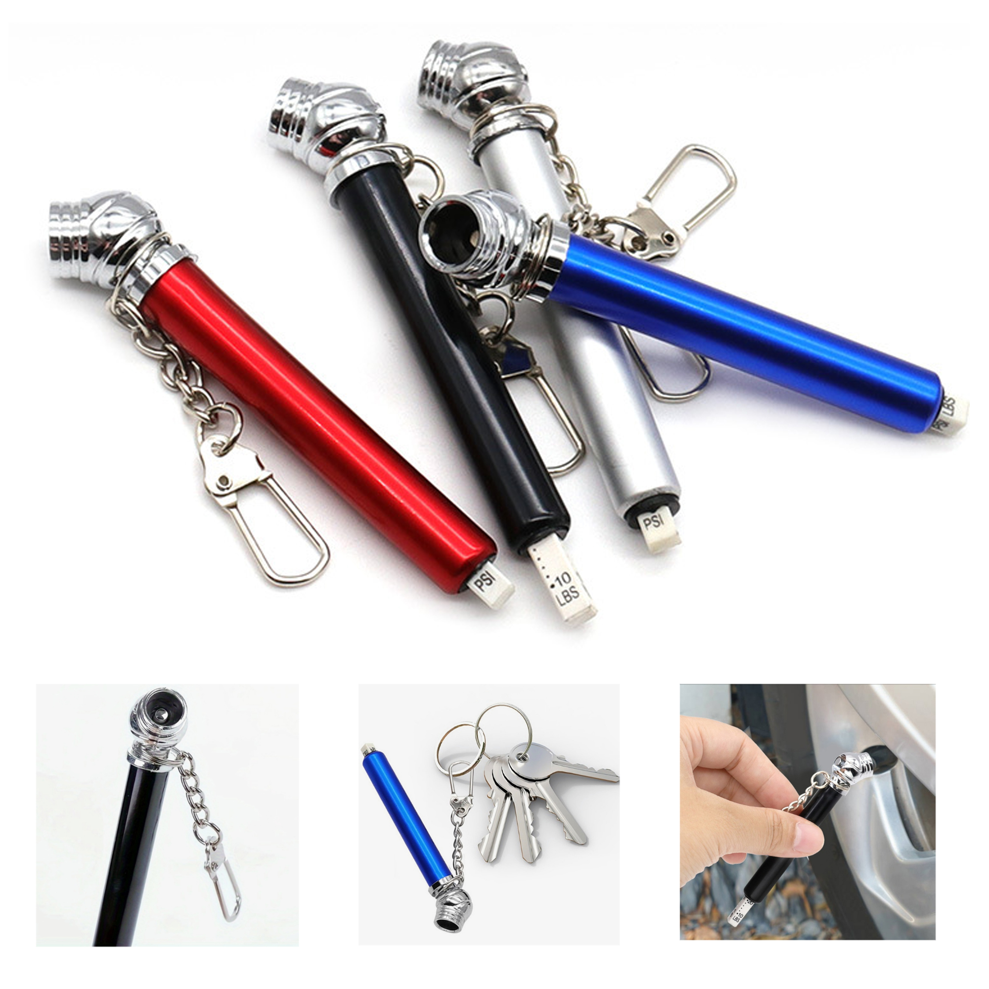 Mini Car Tire Pressure Gauge Keychain 3