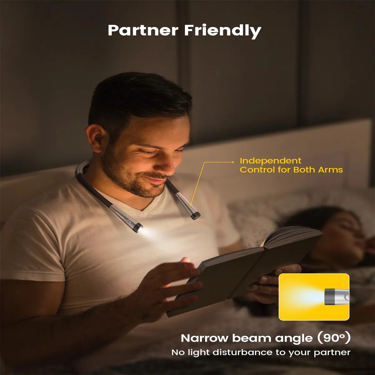LED Neck Reading Lamp for Books in Bed 7