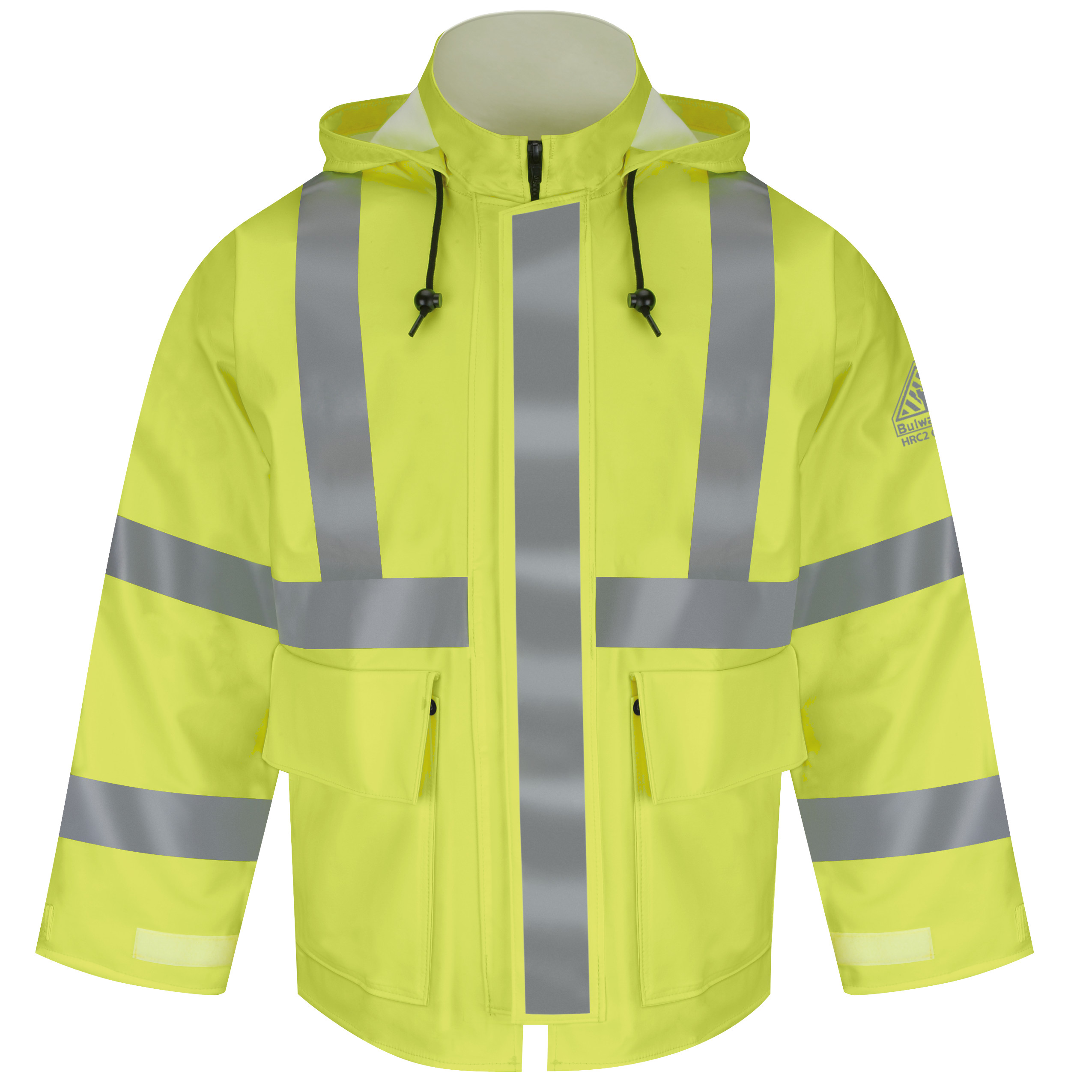 Bulwark® Men's FR Hi-Visibility Rain Jacket with Hood 2